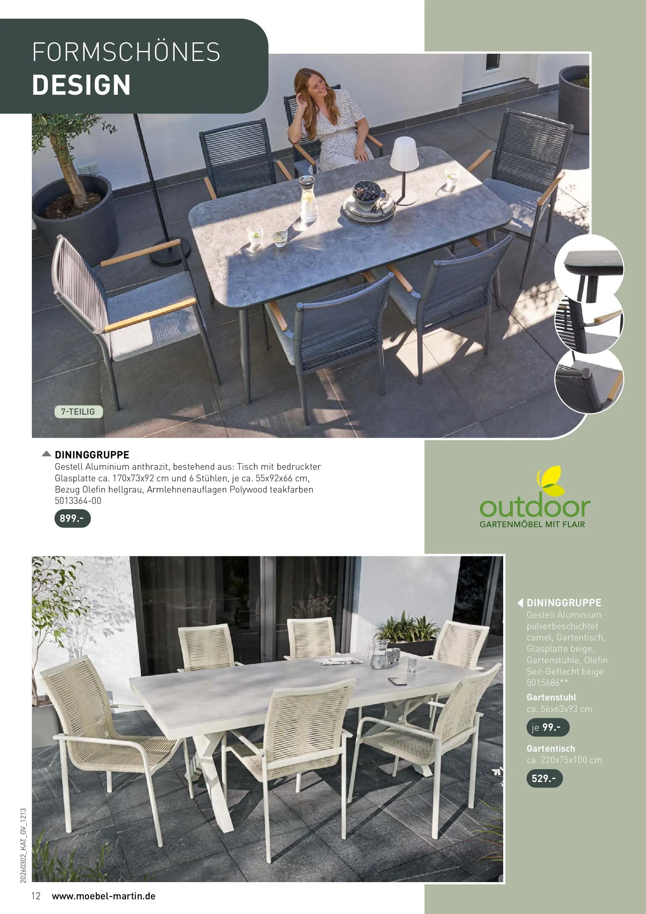 Möbel Martin Wochenangebote (ab 02.03.2026) zum Blättern | Seite: 12 | Produkte: Tisch, Gartenmöbel