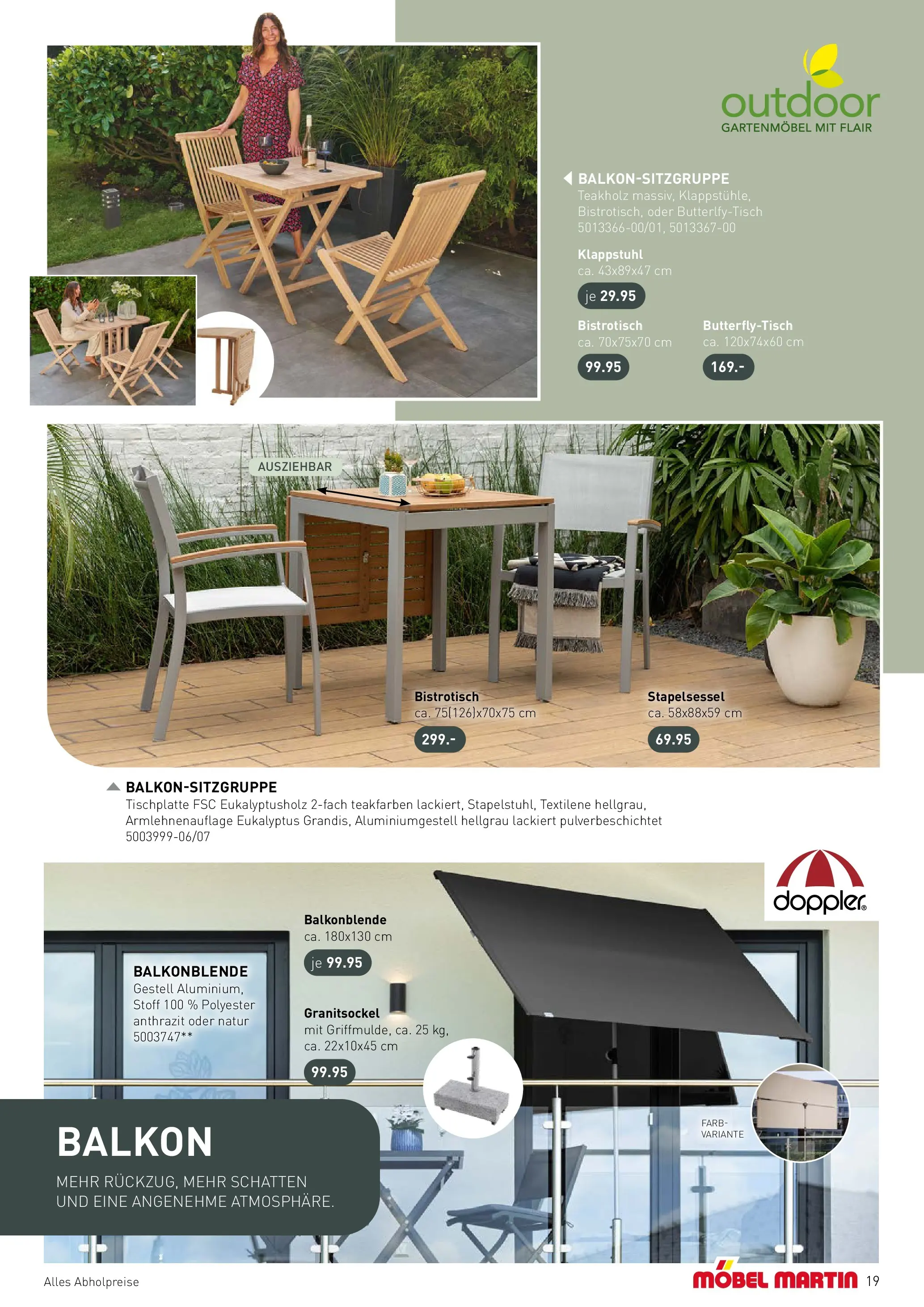 Möbel Martin Wochenangebote (ab 02.03.2026) zum Blättern | Seite: 19 | Produkte: Gartenmöbel