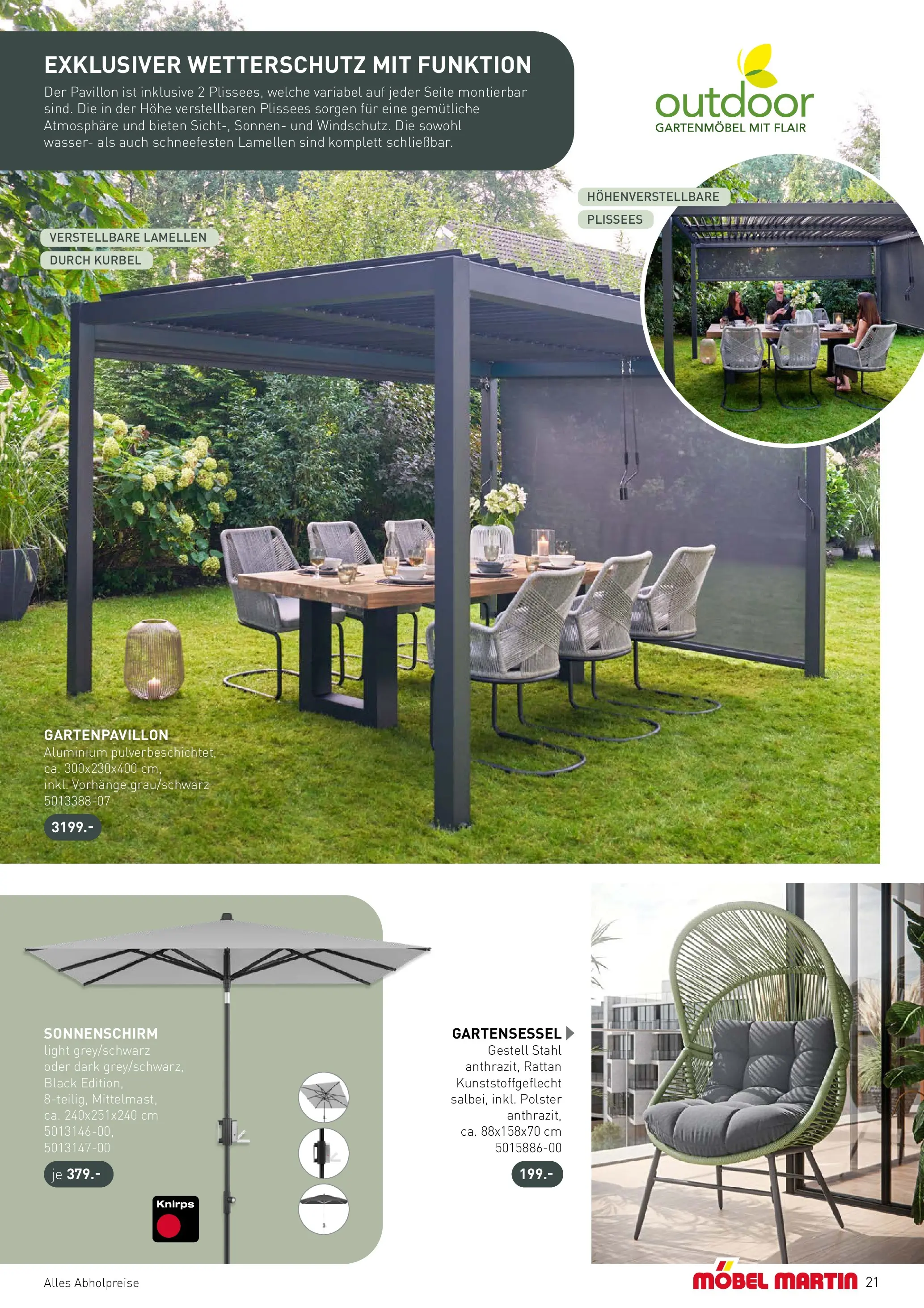 Möbel Martin Wochenangebote (ab 02.03.2026) zum Blättern | Seite: 21 | Produkte: Gartenmöbel, Wasser, Sonnenschirm