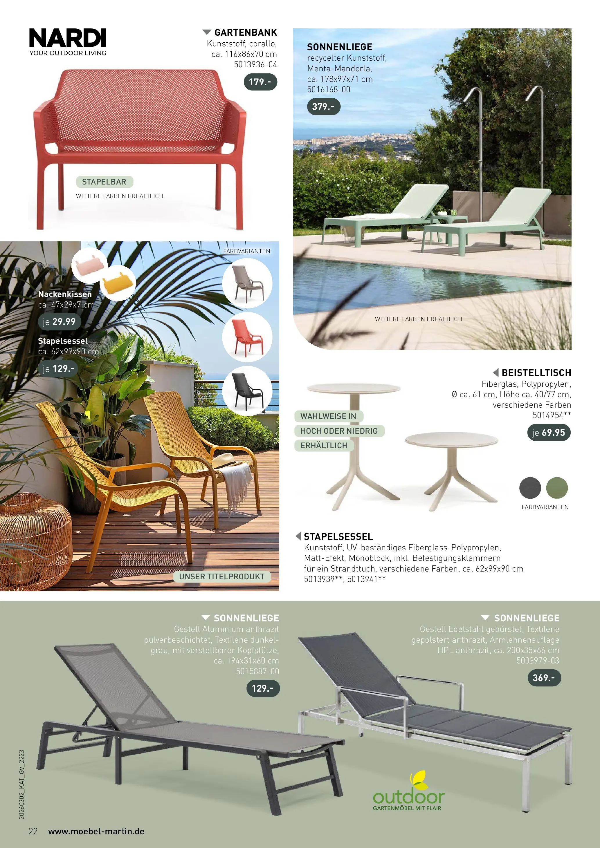 Möbel Martin Wochenangebote (ab 02.03.2026) zum Blättern | Seite: 22 | Produkte: Beistelltisch, Gartenmöbel