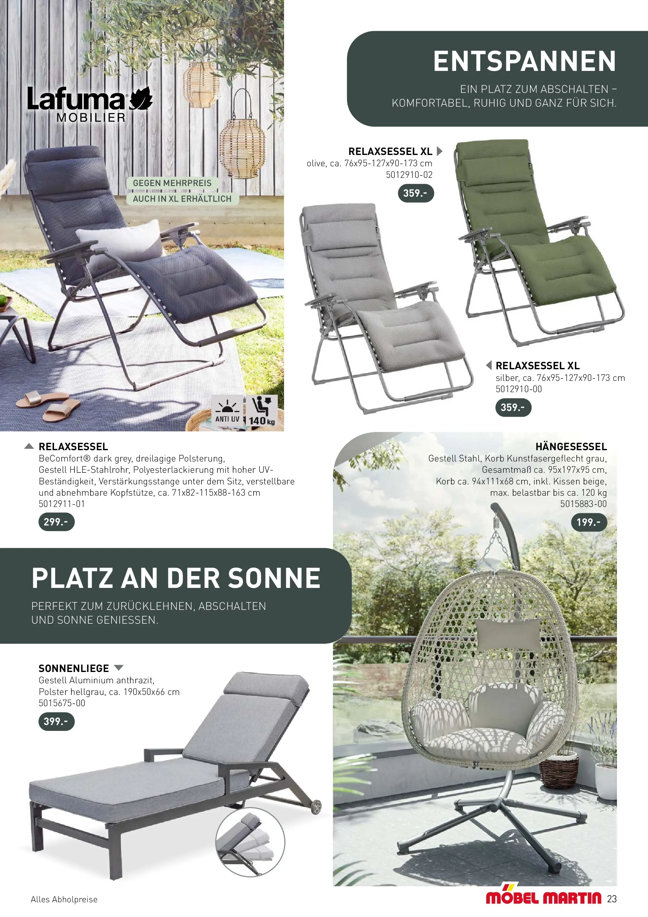 Möbel Martin Wochenangebote (ab 02.03.2026) zum Blättern | Seite: 23 | Produkte: Relaxsessel, Kissen, Korb