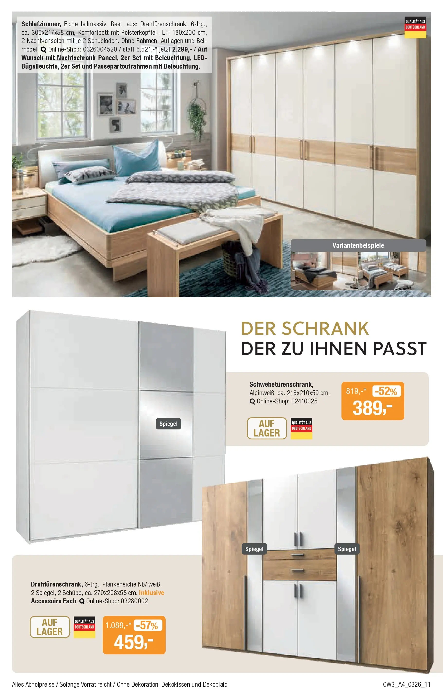 Angebote - Traumhaft schlafen (ab 25.02.2026) zum Blättern | Seite: 11 | Produkte: Schrank, Spiegel