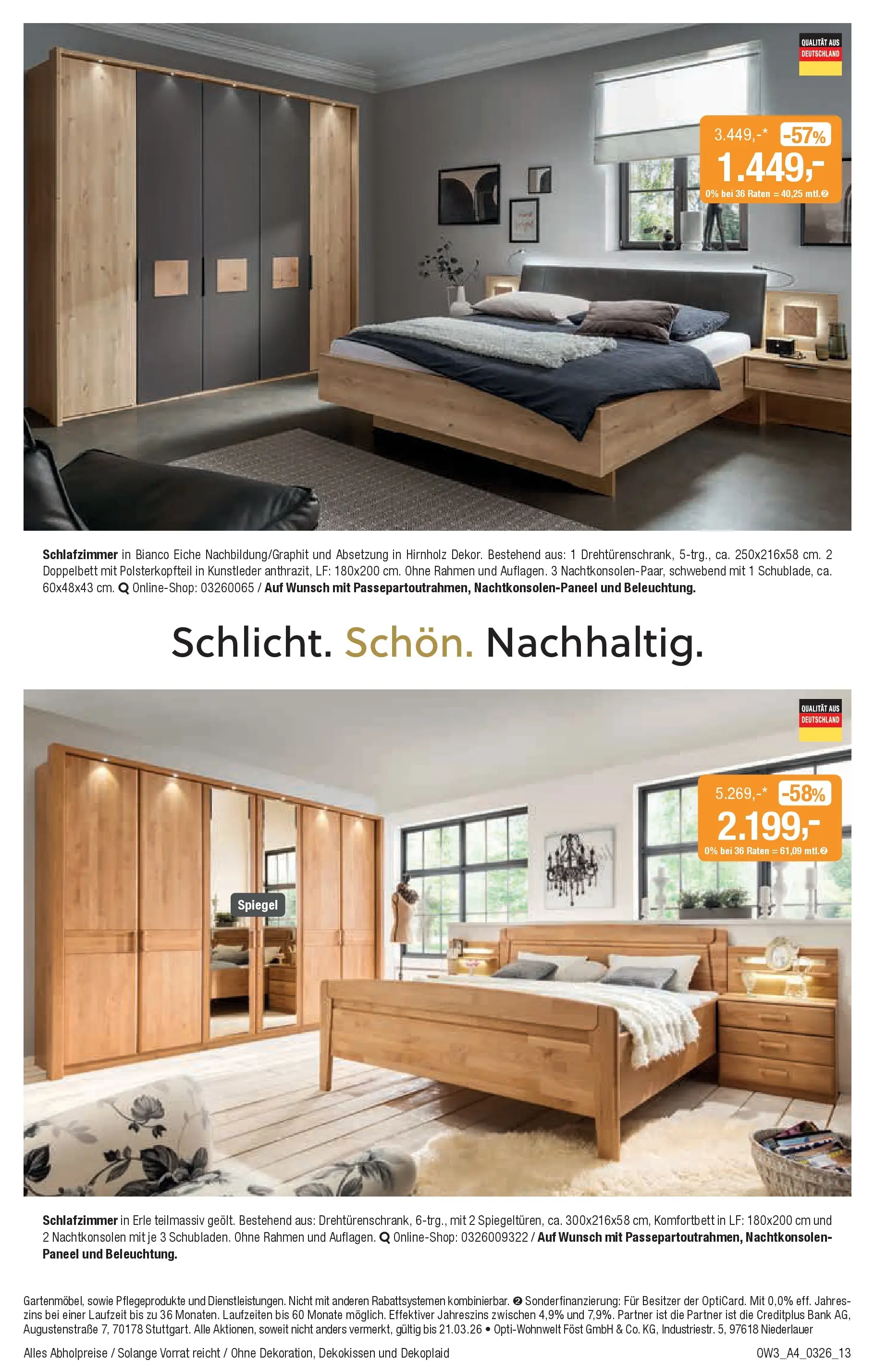 Angebote - Traumhaft schlafen (ab 25.02.2026) zum Blättern | Seite: 13 | Produkte: Doppelbett, Spiegel