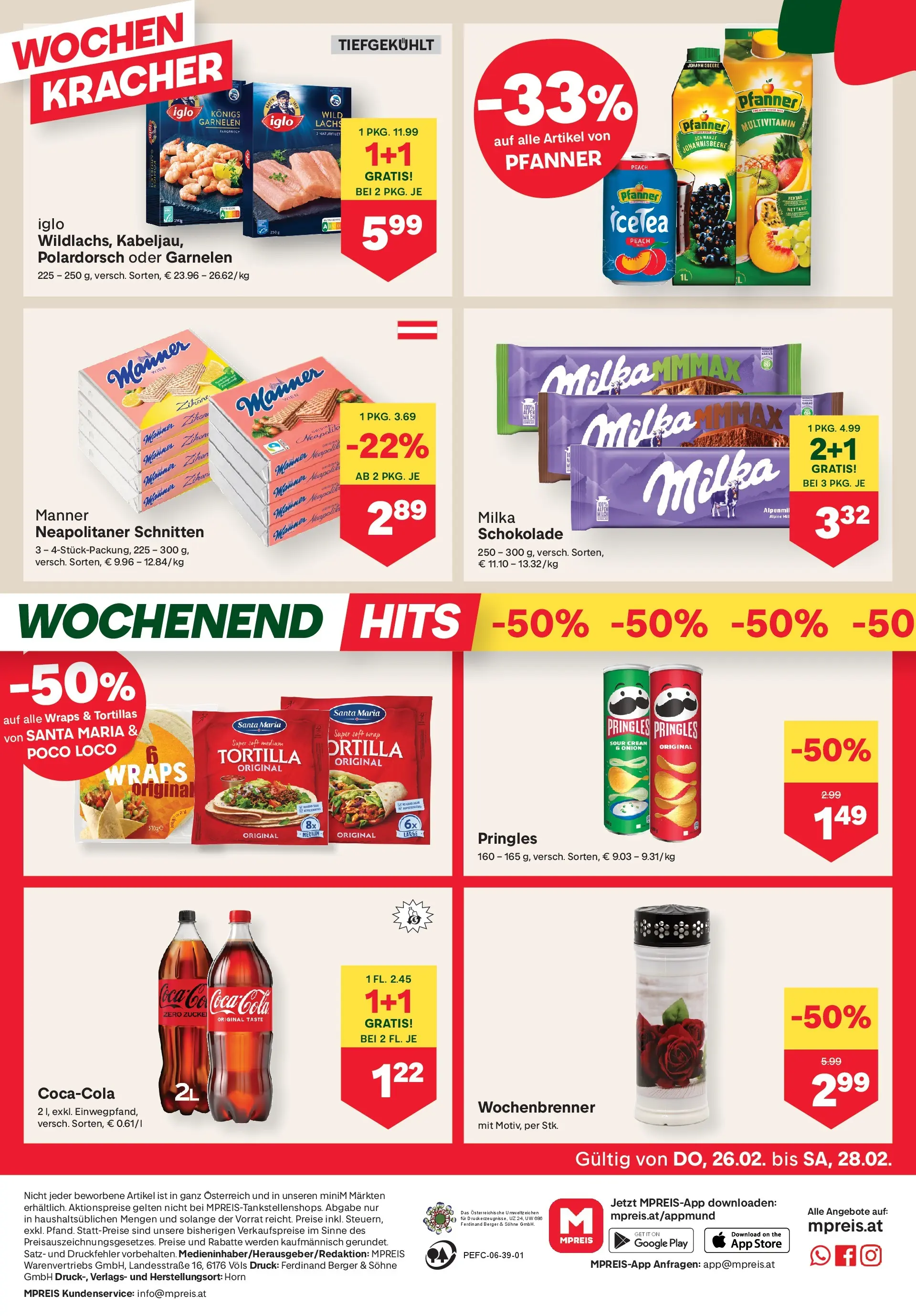 MPREIS Pfunds von 26.02.2026 - Aktuelle Angebote | Seite: 12 | Produkte: Zitrone, Schokolade, Papier blanc