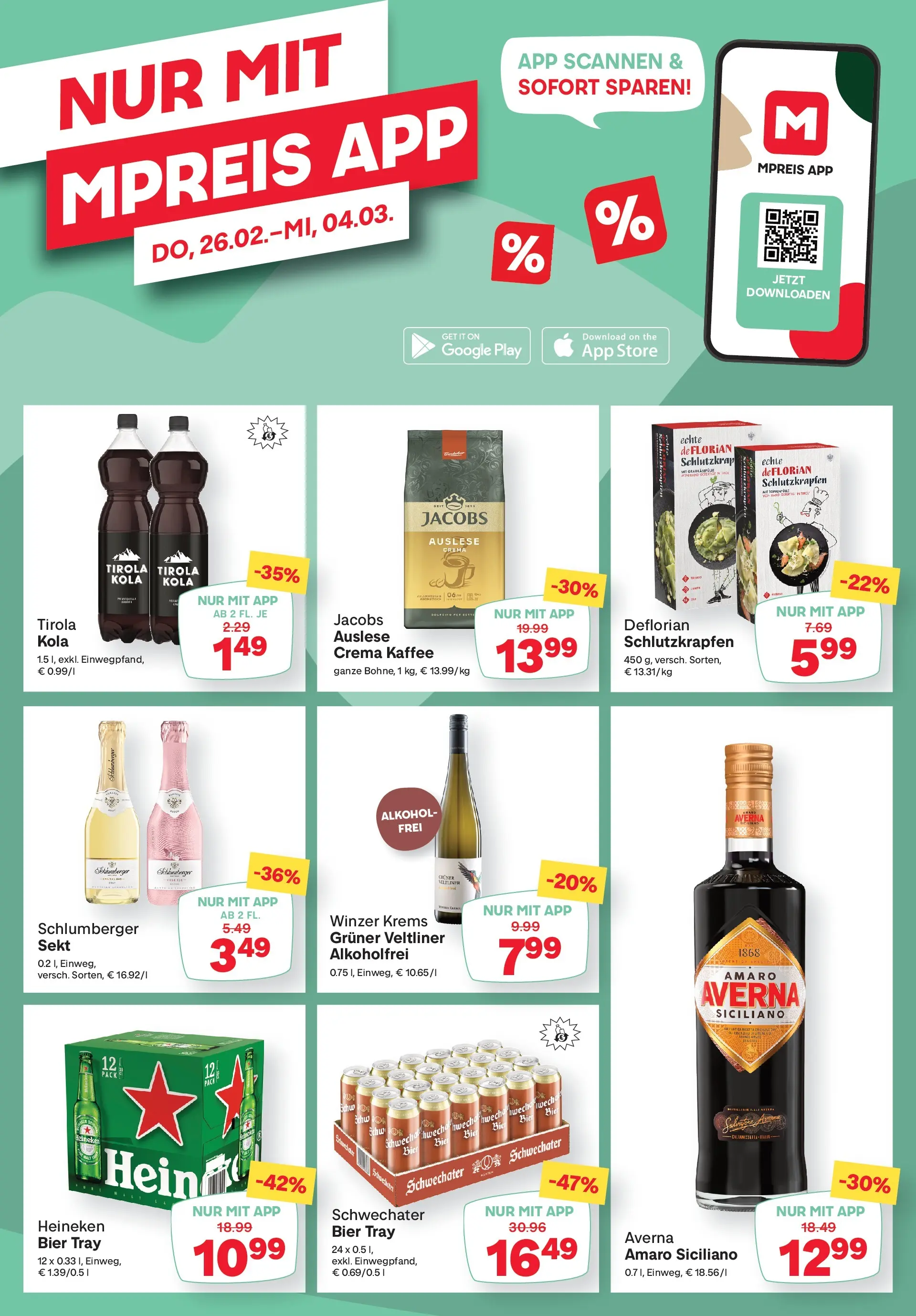 MPREIS Pfunds von 26.02.2026 - Aktuelle Angebote | Seite: 14 | Produkte: Kaffee, Bier