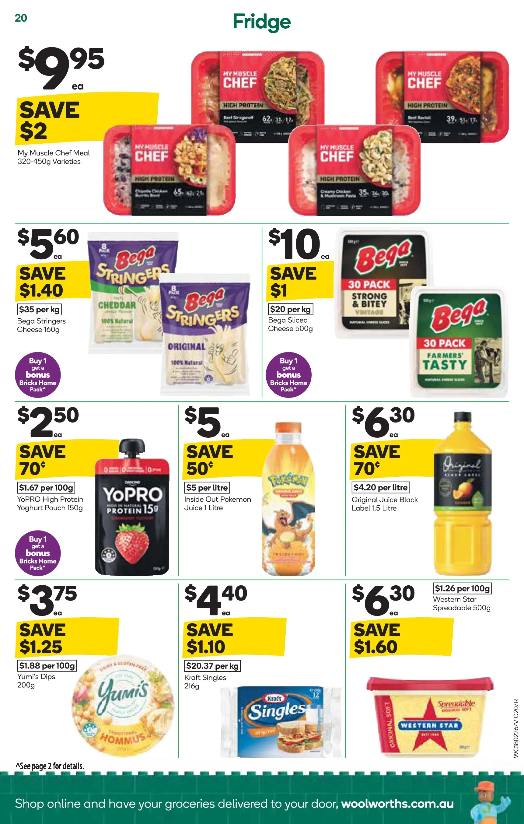 Deals - Weekly Catalogue 18th February - 17/02/2026 > weekly / monthly specials | Page: 20 | Products: Cheese, Yoghurt, Juice, Fridge