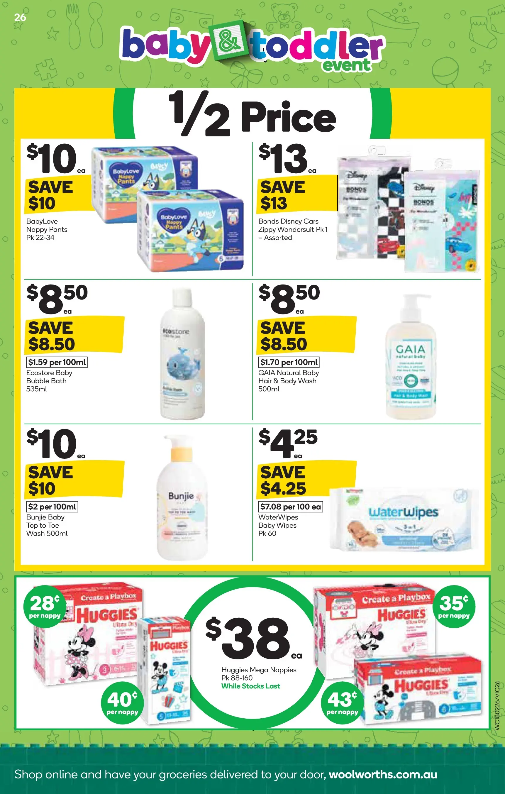 Deals - Weekly Catalogue 18th February - 17/02/2026 > weekly / monthly specials | Page: 26 | Products: Bath, Bubble bath, Nappies, Pants