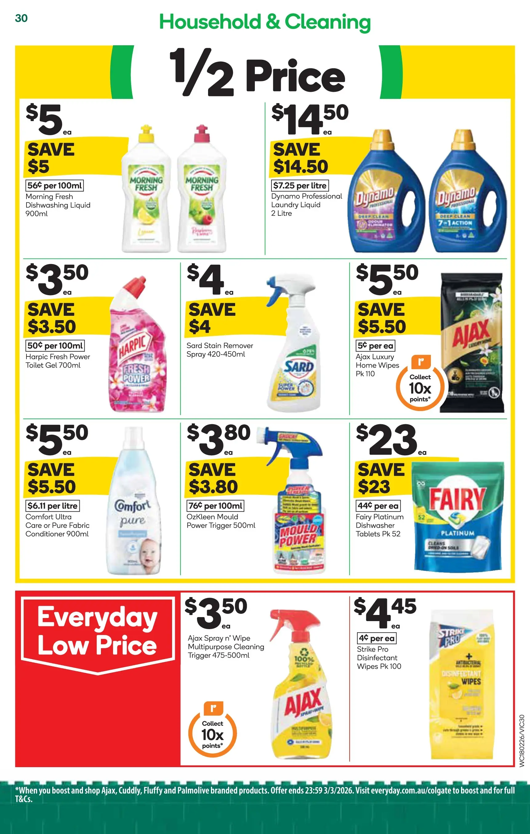 Deals - Weekly Catalogue 18th February - 17/02/2026 > weekly / monthly specials | Page: 30 | Products: Toilet, Household, Laundry, Dishwasher