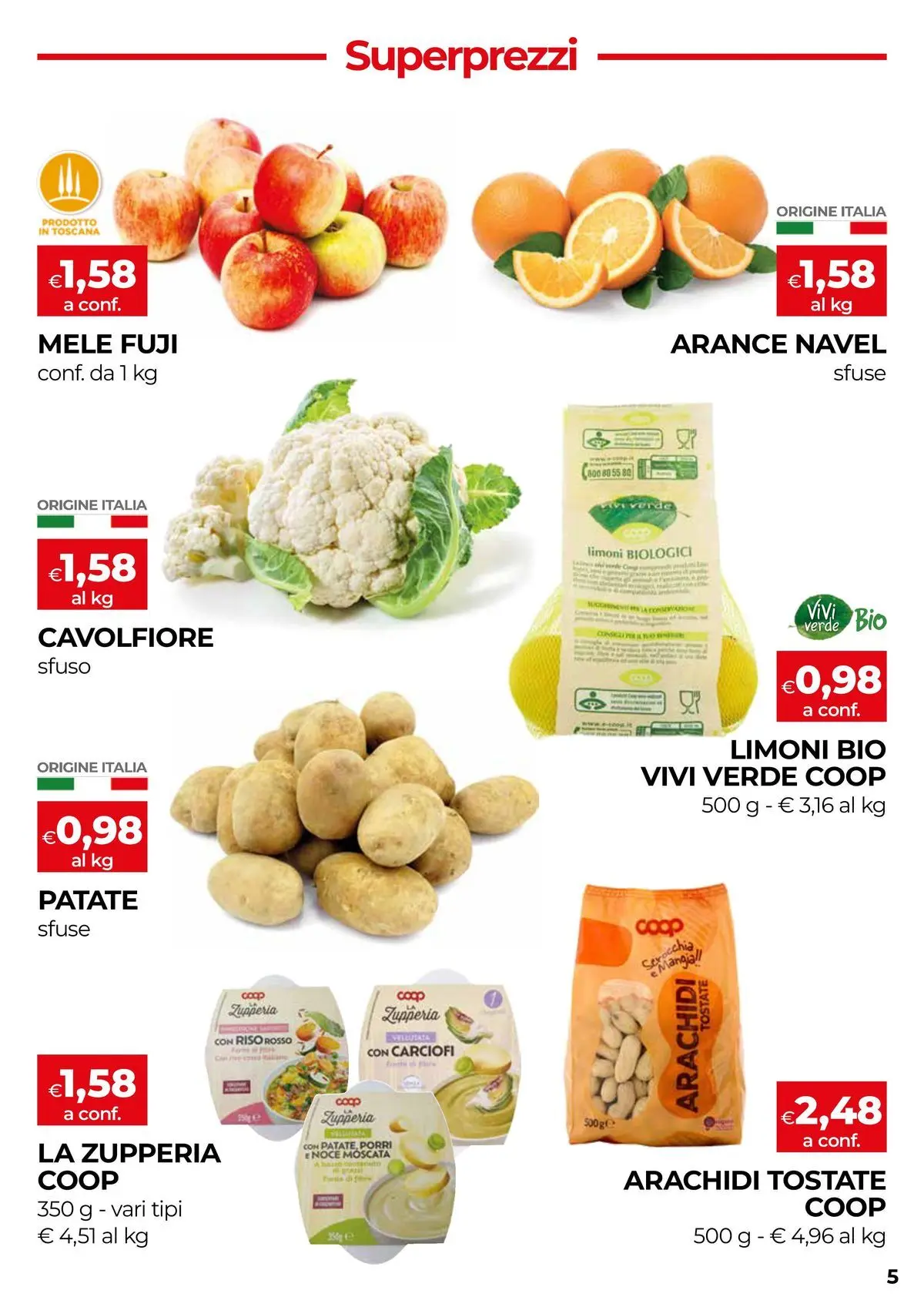 Volantino COOP Anteprima dal ﻿18/02/2026 > NUOVO Promozioni | Pagina: 5 | Prodotti: Mele, Riso, Patate, Carciofi