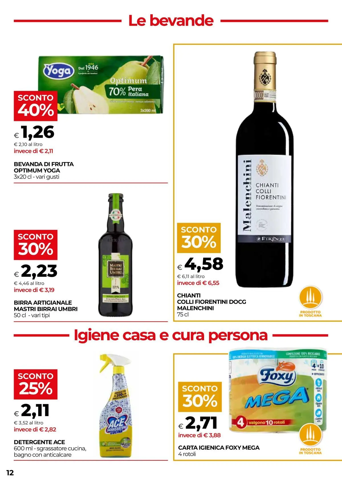 Volantino COOP Anteprima dal ﻿18/02/2026 > NUOVO Promozioni | Pagina: 12 | Prodotti: Carta igienica, Sgrassatore, Pera, Bagno