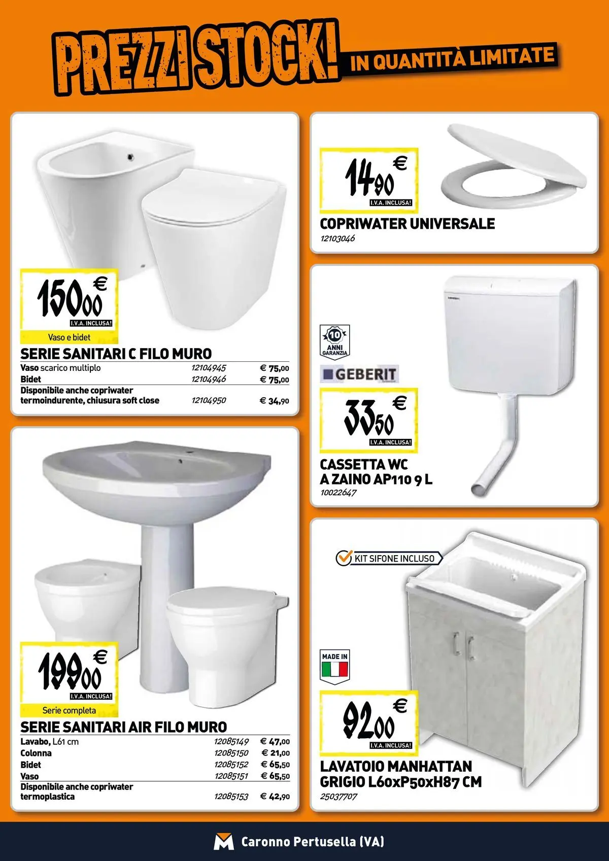 Nuovo TECNOMAT - Straordinari prezzi stock! dal 19/02/2026 > offerte anteprima 🛍️ | Pagina: 5 | Prodotti: Zaino, WC, Vaso