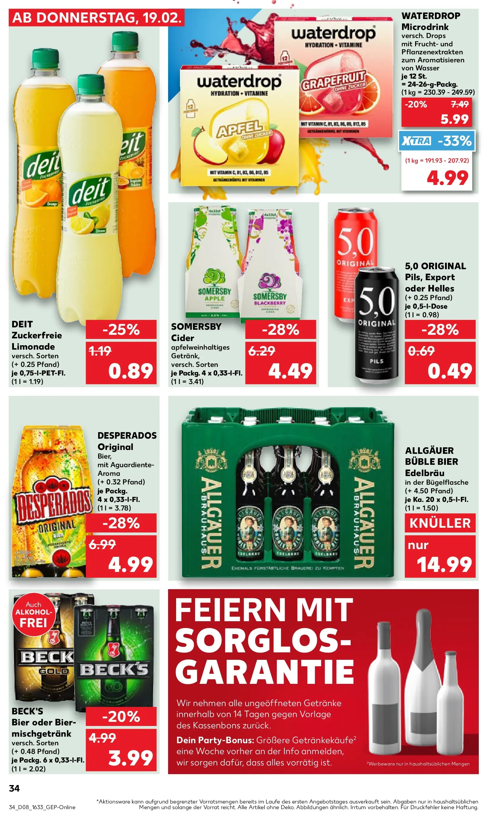 Prospekt Kaufland ab 18.02.2026 » Angebote Online zum Blättern | Seite: 42 | Produkte: Bier, Grapefruit, Wasser, Zucker
