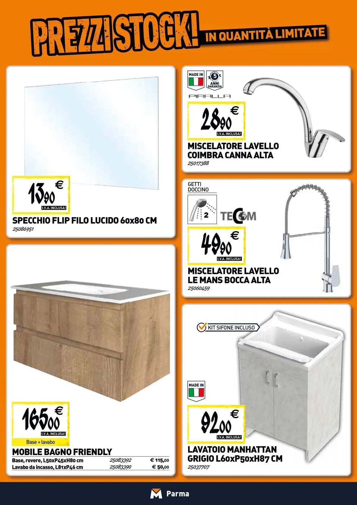 Nuovo Tecnomat catalogo Parma dal 19/02/2026 > offerte anteprima 🛍️ | Pagina: 4 | Prodotti: Mobile, Tè, Lavello, Miscelatore