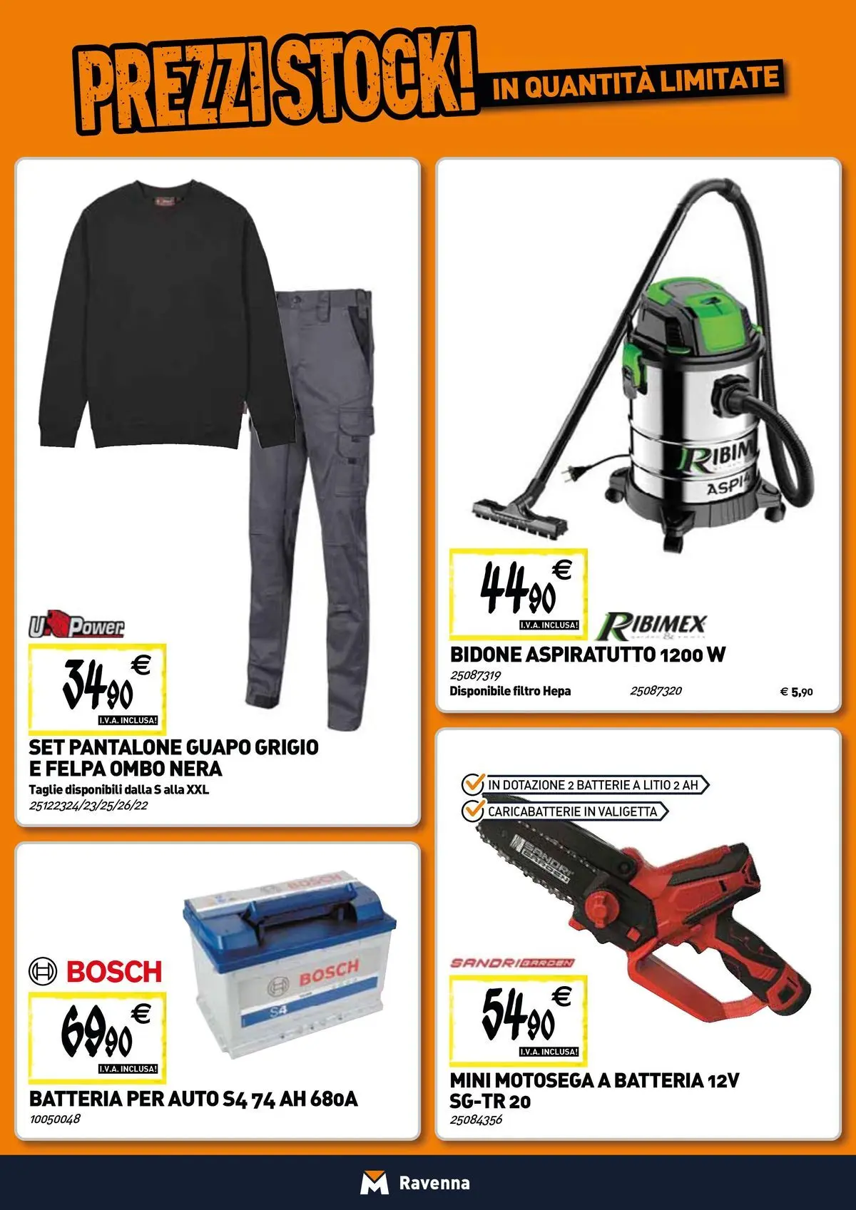 Nuovo TECNOMAT - Straordinari prezzi stock! dal 19/02/2026 > offerte anteprima 🛍️ | Pagina: 14 | Prodotti: Felpa, Motosega, Valigetta, Batterie