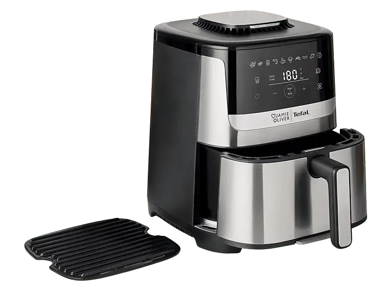Tefal EY55JD Jamie Oliver Quiet & Easy Hei&szlig;luftfritteuse 5 l, 1670 Watt, Schwarz