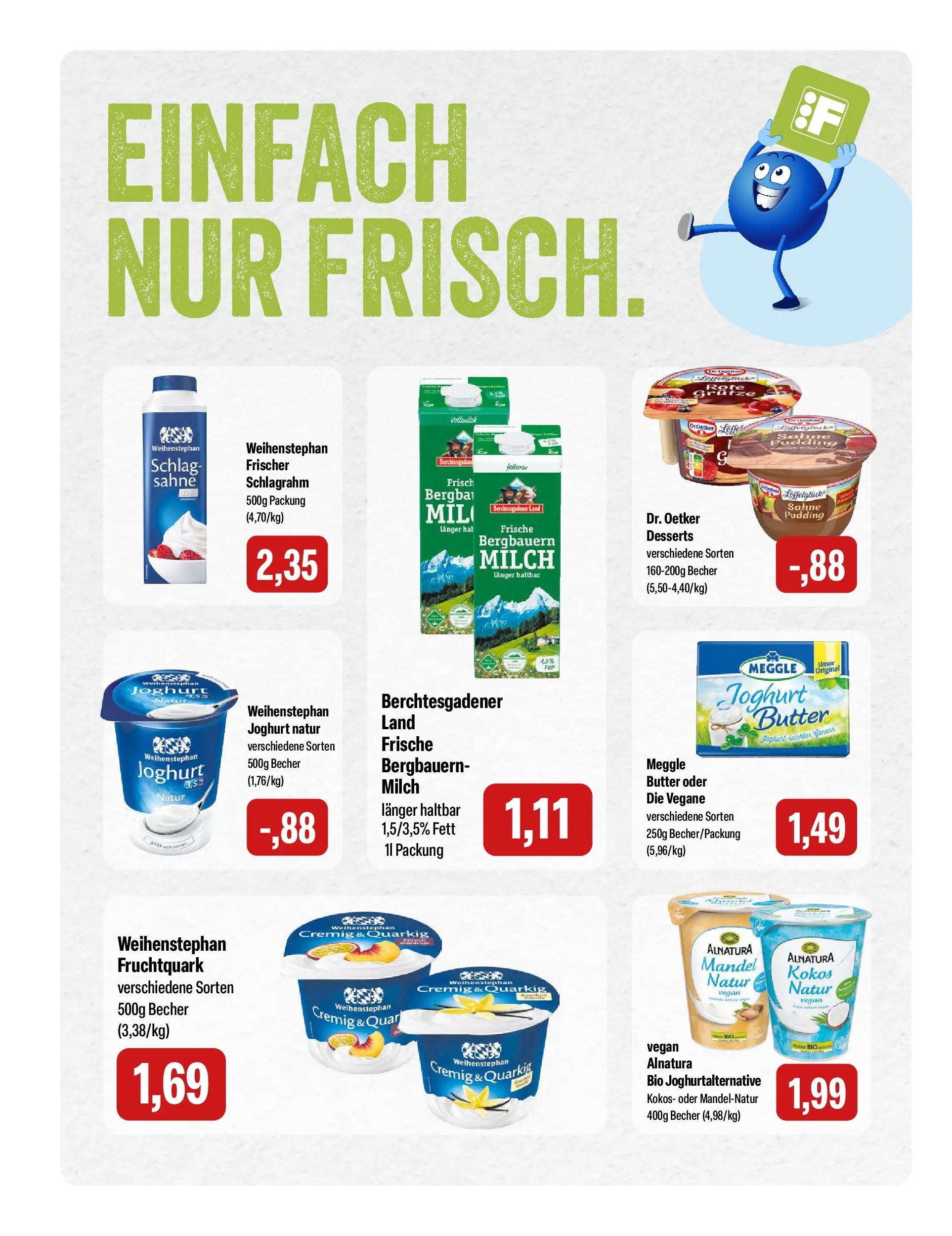 Feneberg - Feneberg: Aktuelle Angebote (ab 23.02.2026) zum Blättern | Seite: 6 | Produkte: Milch, Pudding, Weihenstephan butter, Sahne