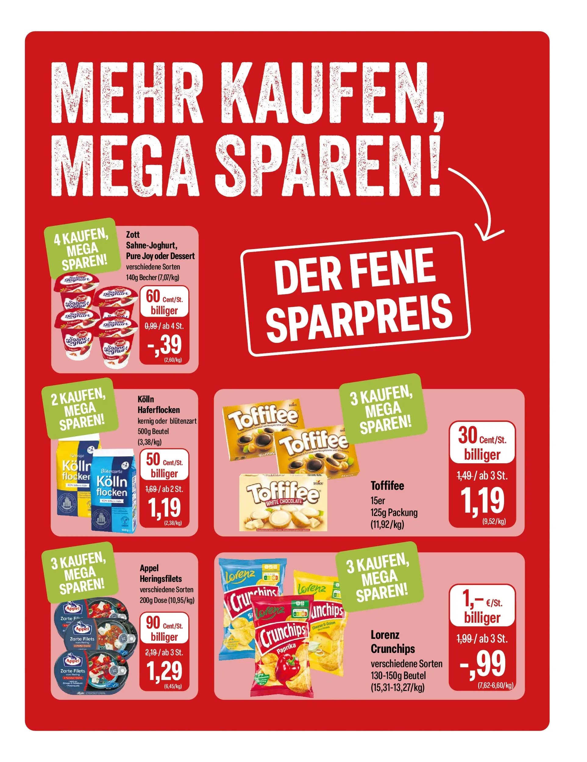Feneberg - Feneberg: Aktuelle Angebote (ab 23.02.2026) zum Blättern | Seite: 9 | Produkte: Kolln, Paprika, Toffifee, Flocken