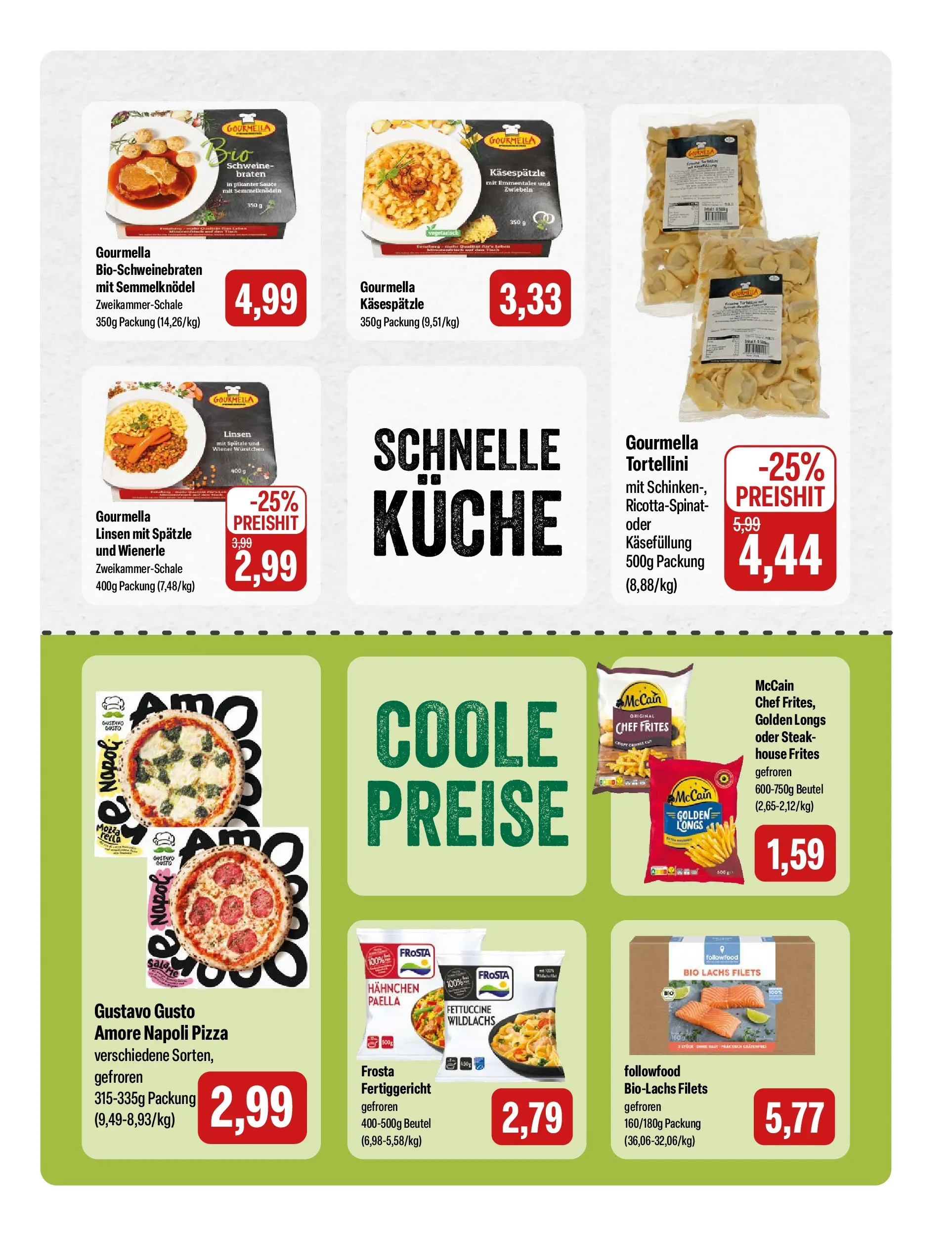 Feneberg - Feneberg: Aktuelle Angebote (ab 23.02.2026) zum Blättern | Seite: 13 | Produkte: Frosta, Lachs, Schinken, Pizza