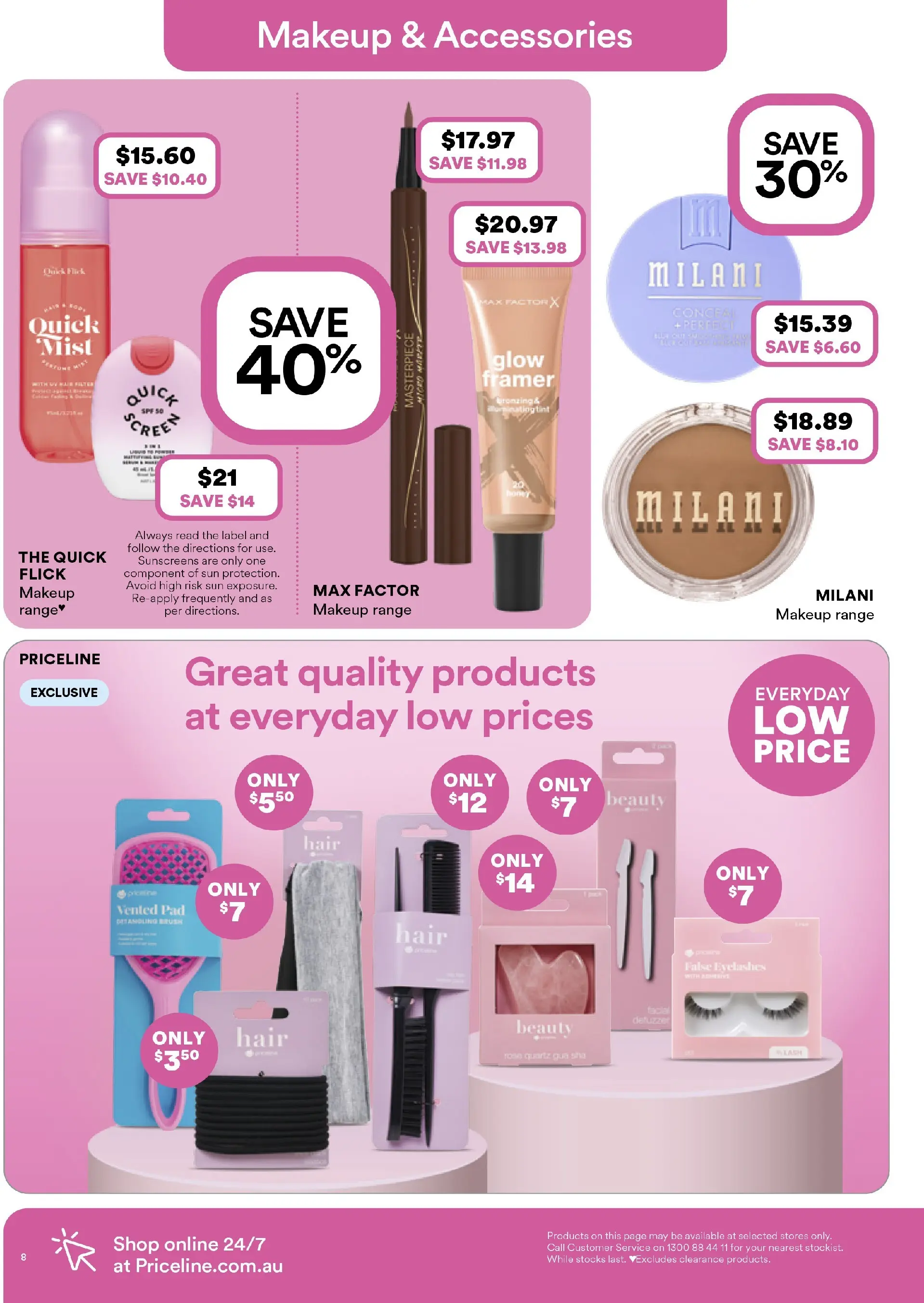 Priceline Pharmacy Catalogue Corrimal  - 19/02/2026 > weekly / monthly specials | Page: 8 | Products: Makeup, Accessories