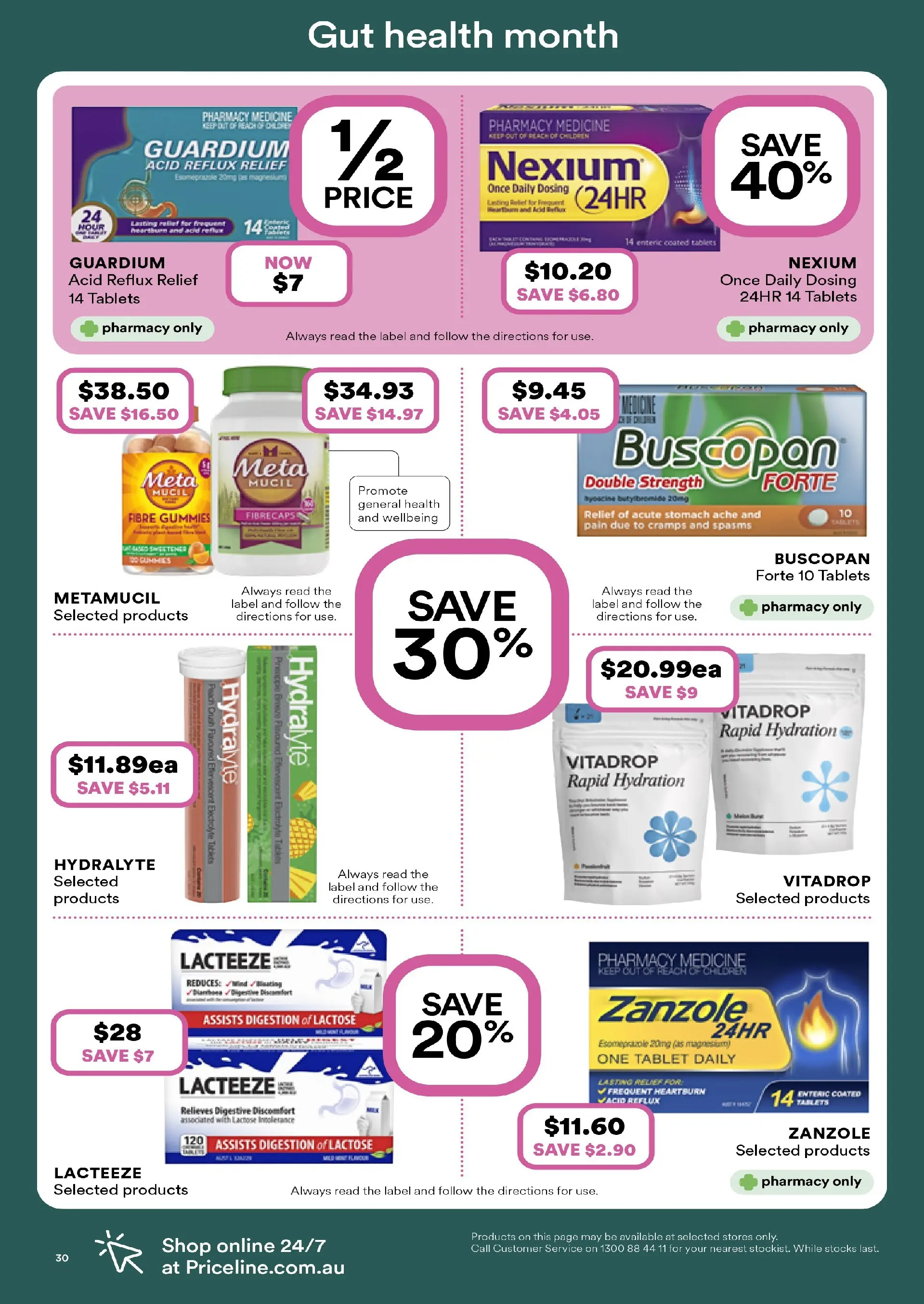 Priceline Pharmacy Catalogue Corrimal  - 19/02/2026 > weekly / monthly specials | Page: 30 | Products: Pineapple, Peach, Tablet, Tablets