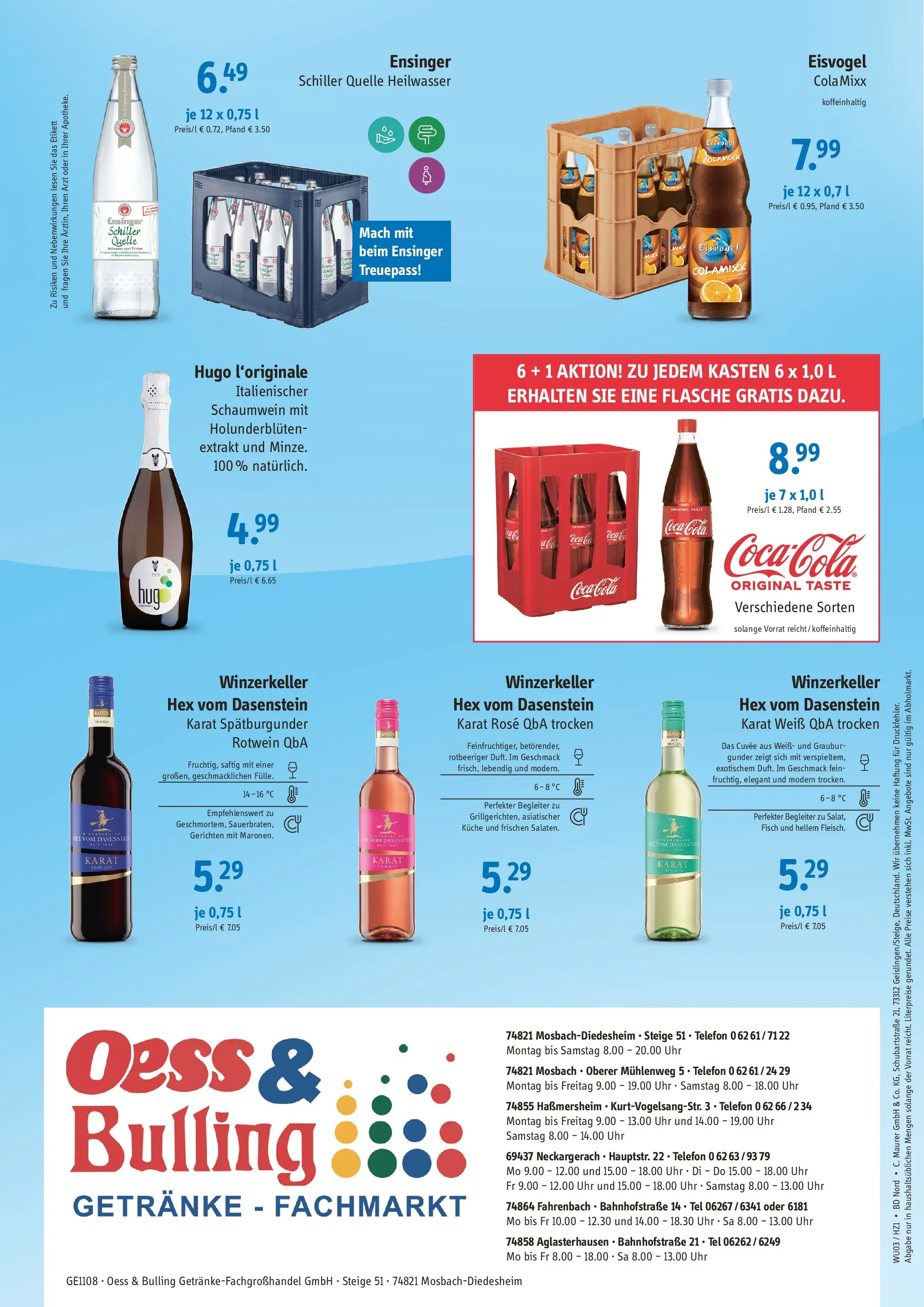 Angebote - Getränke Oess & Bulling: Angebote (ab 01.03.2026) zum Blättern | Seite: 4 | Produkte: Rotwein, Küche, Fisch, Telefon