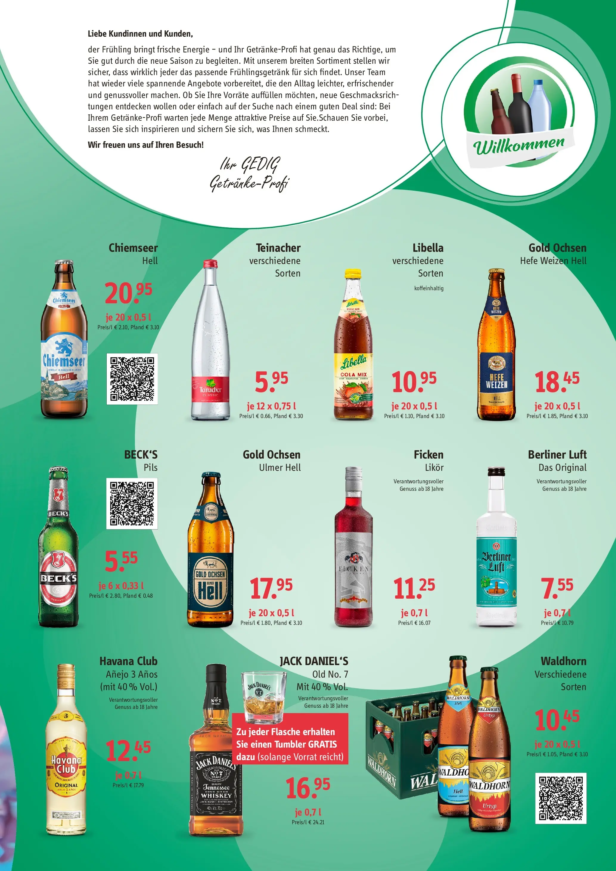 Angebote - Getränke Valet: Angebote (ab 01.03.2026) zum Blättern | Seite: 3 | Produkte: Berliner, Cola, Pils, Jack Daniel's