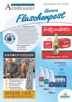 Angebote - Getränke Armbruster: Angebote ab 01.03.2026 gültig