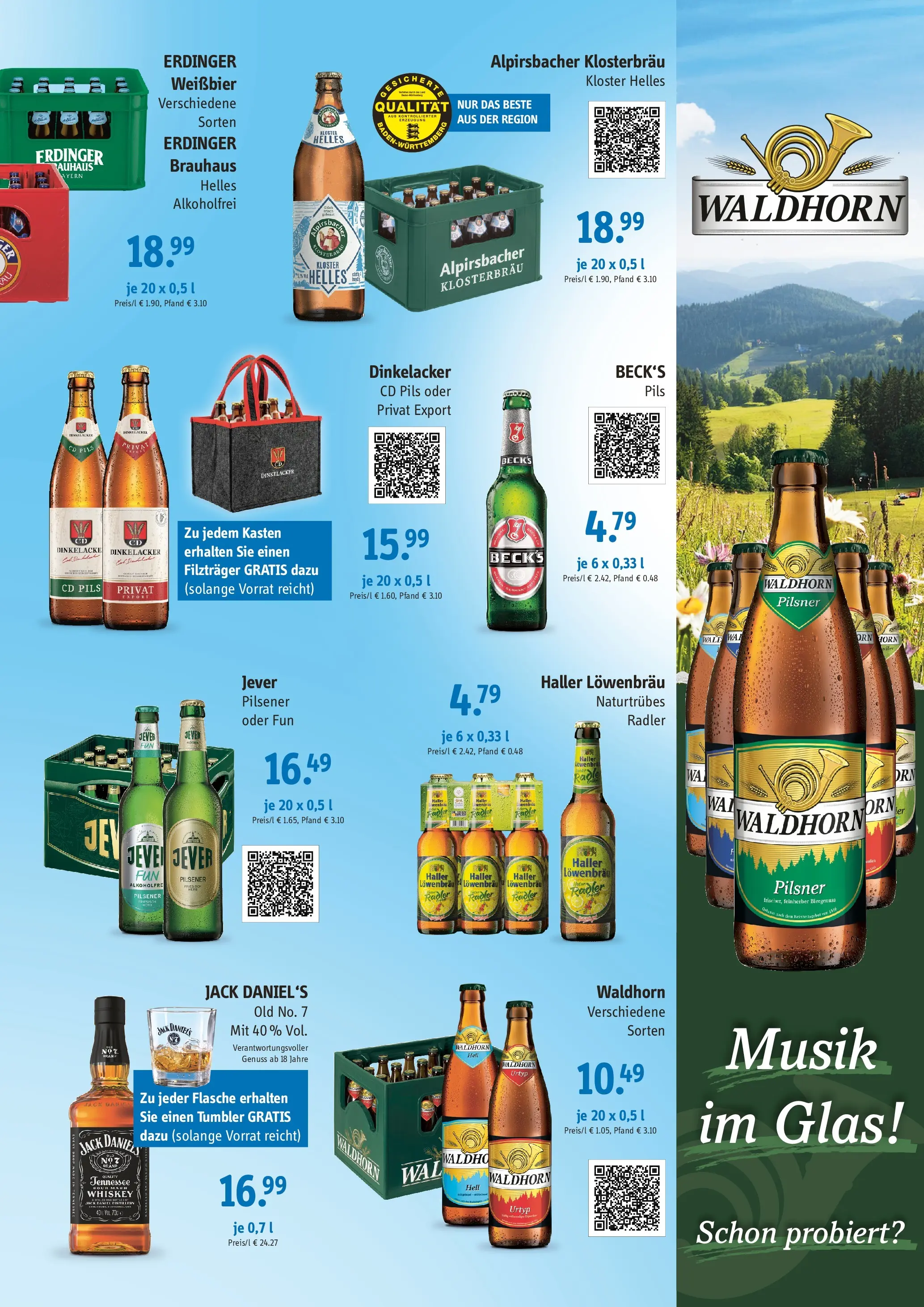 Angebote - Getränke Armbruster: Angebote (ab 01.03.2026) zum Blättern | Seite: 3 | Produkte: Weißbier, Jack Daniel's, Radler, Jever