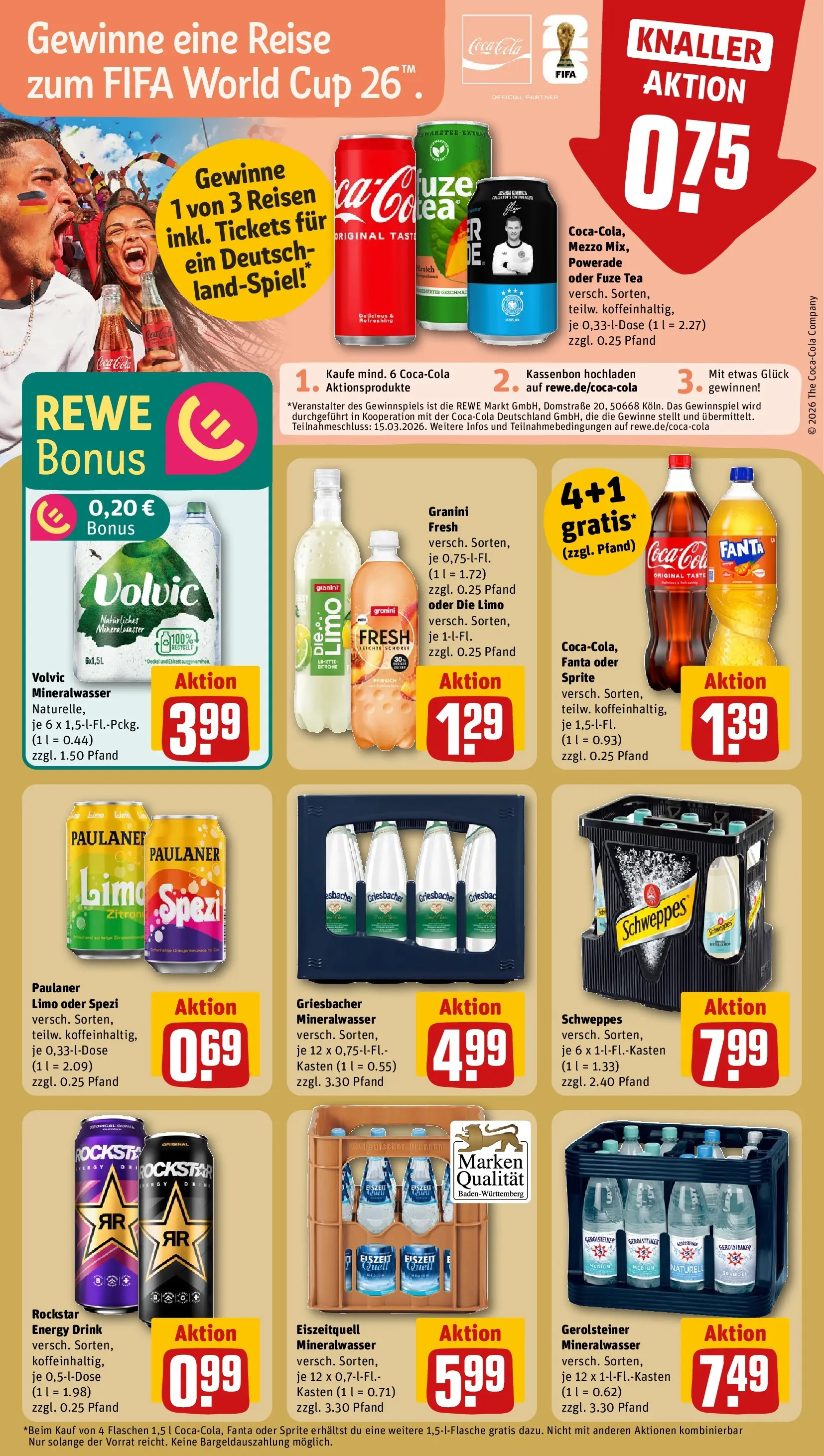 REWE Prospekt ab 22.02.2026 zum Blättern » Angebote | Seite: 14 | Produkte: Coca cola, Cola, Granini, Paulaner