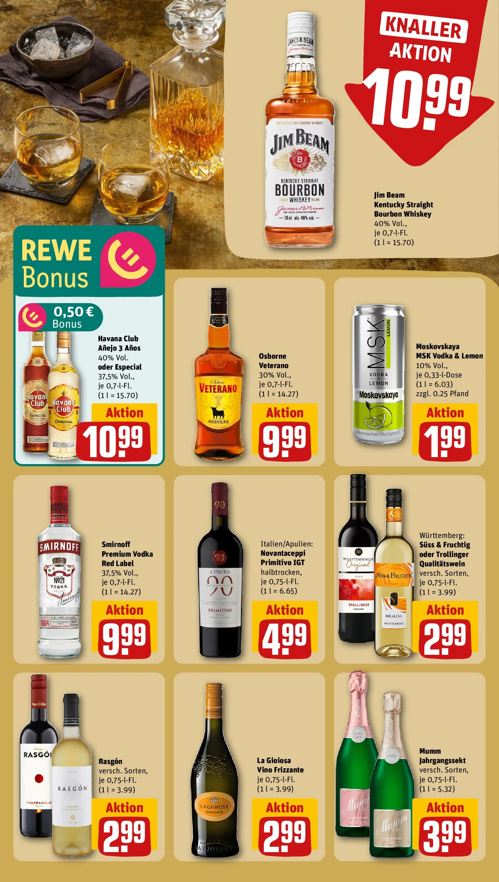 REWE Prospekt ab 22.02.2026 zum Blättern » Angebote | Seite: 20 | Produkte: Havana club, Rum, Smirnoff, Bourbon