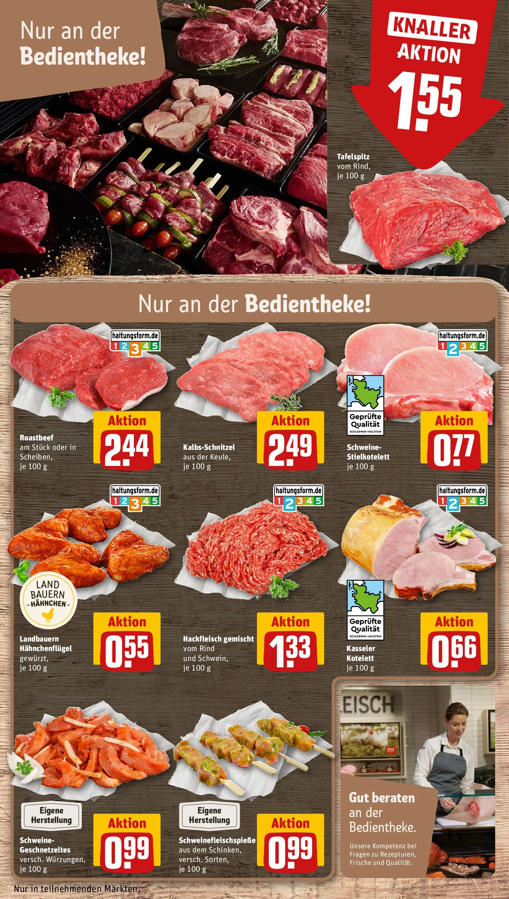 REWE Prospekt ab 22.02.2026 zum Blättern » Angebote | Seite: 10 | Produkte: Tafelspitz, Hahnchen, Roastbeef, Hackfleisch