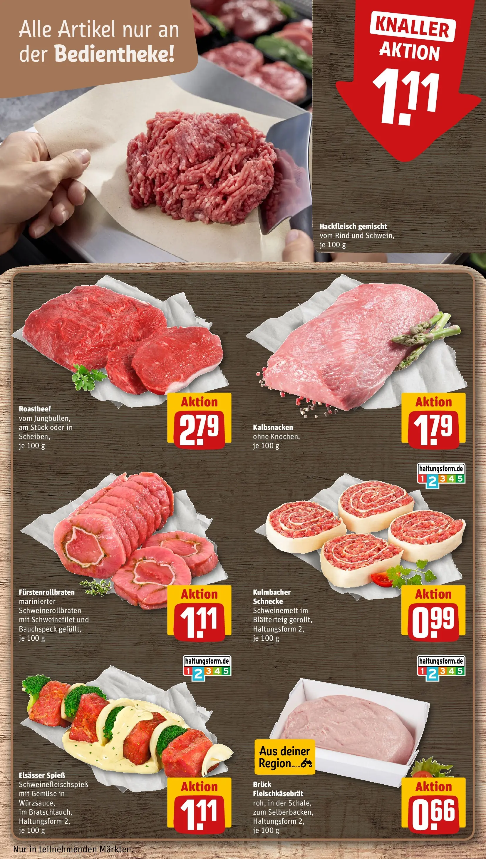 REWE Prospekt ab 22.02.2026 zum Blättern » Angebote | Seite: 10 | Produkte: Roastbeef, Schweinefilet, Gemüse, Hackfleisch