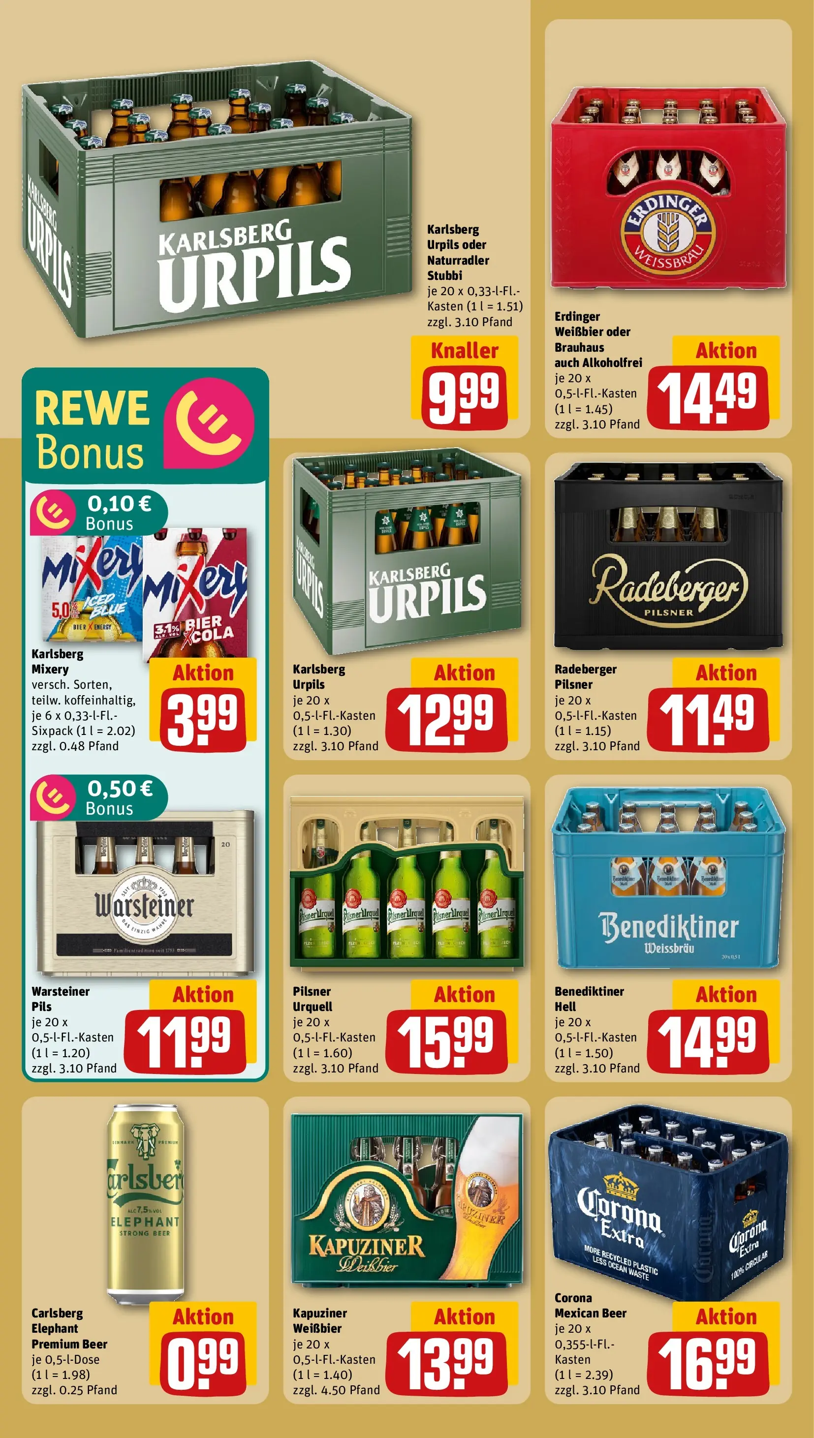 REWE Prospekt ab 22.02.2026 zum Blättern » Angebote | Seite: 17 | Produkte: Carlsberg, Weißbier, Pilsner urquell, Mixery