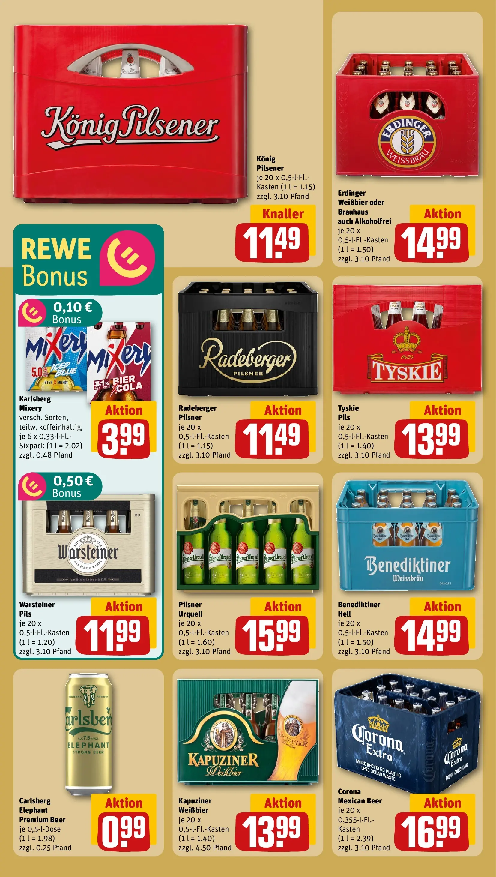 REWE Prospekt ab 22.02.2026 zum Blättern » Angebote | Seite: 19 | Produkte: Tyskie, Erdinger, Energy, Mixery