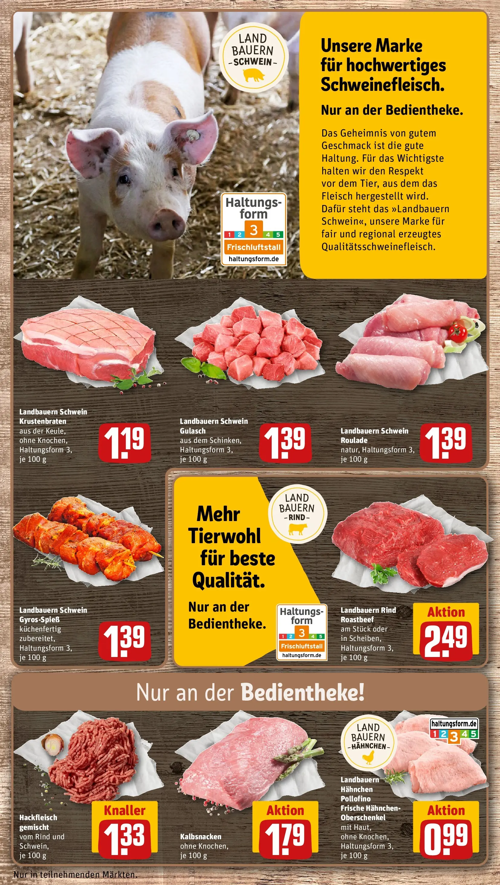 REWE Prospekt ab 22.02.2026 zum Blättern » Angebote | Seite: 10 | Produkte: Hahnchen, Roastbeef, Gulasch, Fleisch