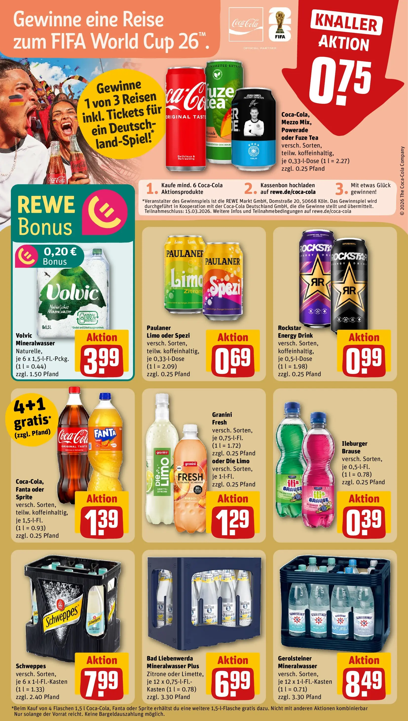 REWE Prospekt ab 22.02.2026 zum Blättern » Angebote | Seite: 22 | Produkte: Bad, Schweppes, Mineralwasser, Paulaner