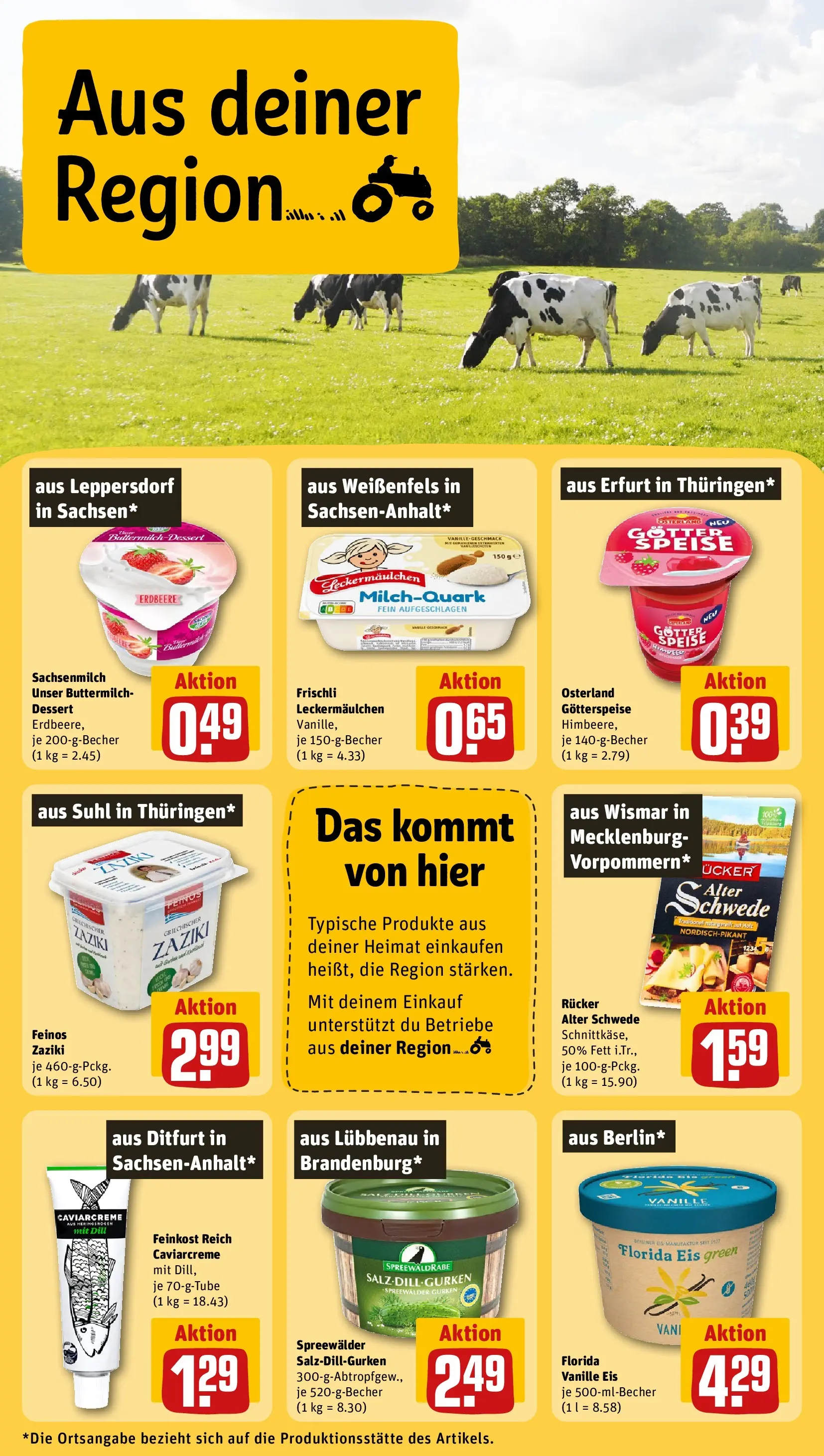 REWE Prospekt ab 22.02.2026 zum Blättern » Angebote | Seite: 28 | Produkte: Buttermilch, Creme, Dill, Eis