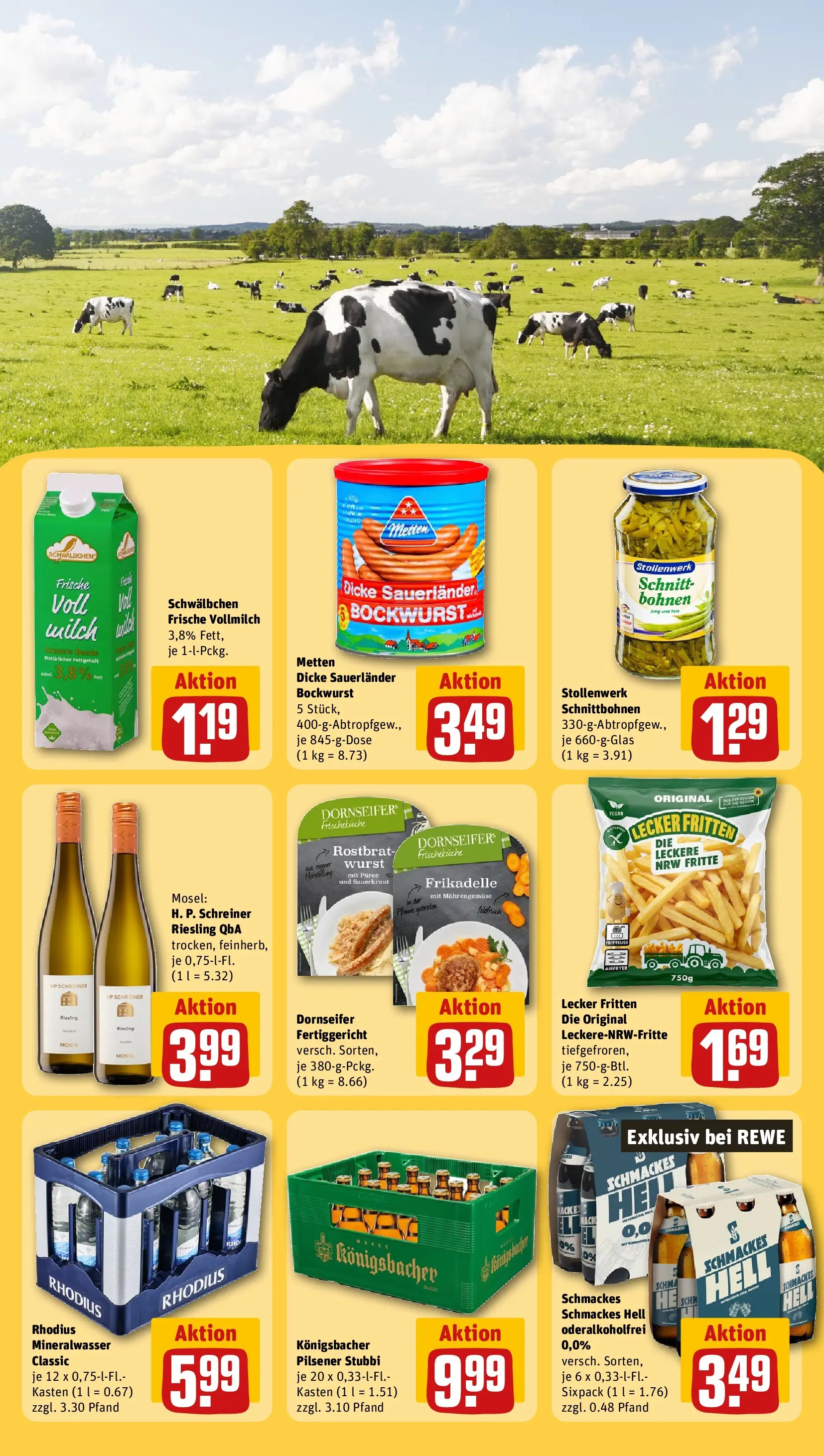 REWE Prospekt ab 22.02.2026 zum Blättern » Angebote | Seite: 23 | Produkte: HP, Mineralwasser, Wurst, Fritteuse