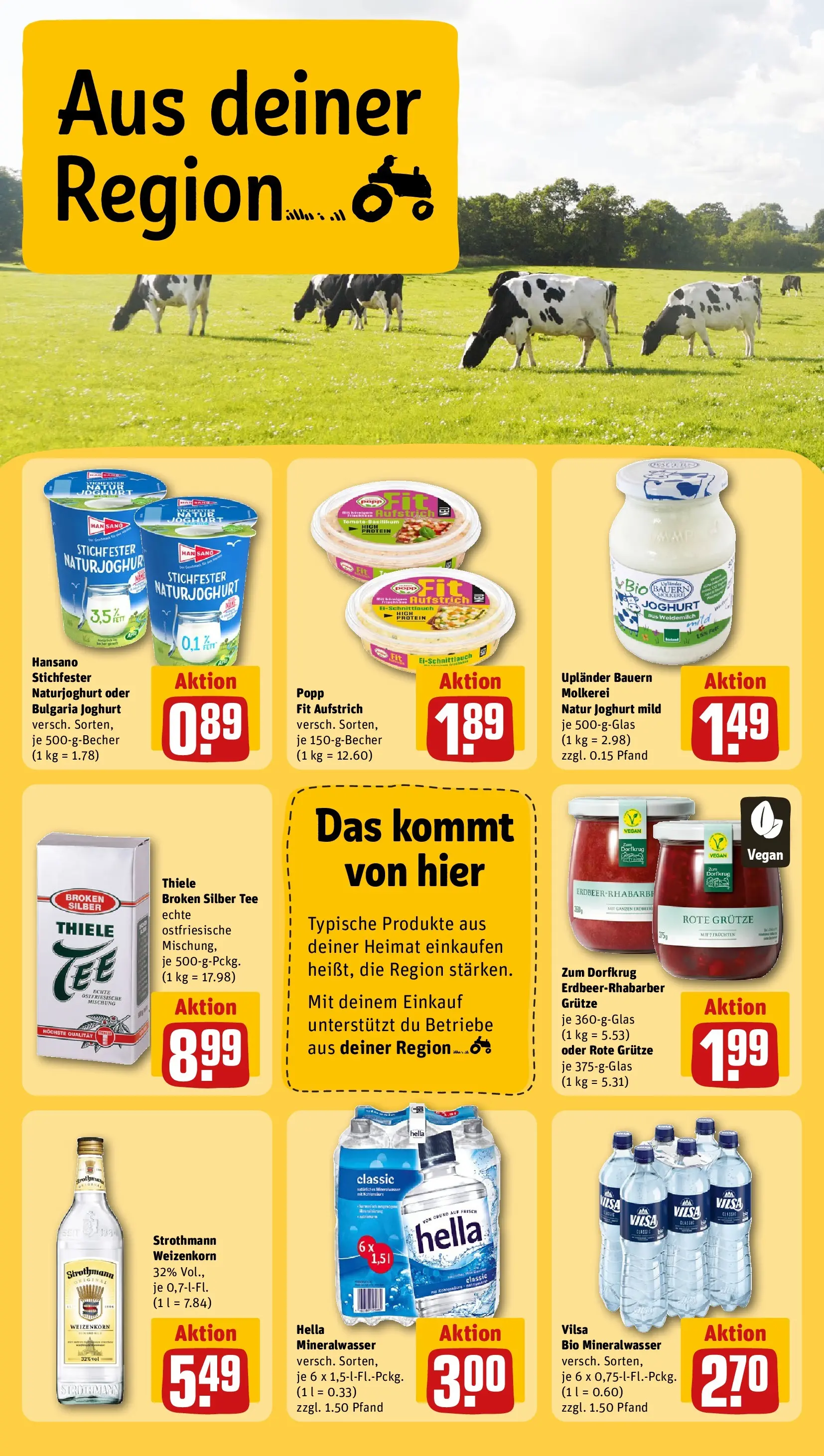 REWE Prospekt ab 22.02.2026 zum Blättern » Angebote | Seite: 28 | Produkte: Joghurt, Mineralwasser, Hella, Tee
