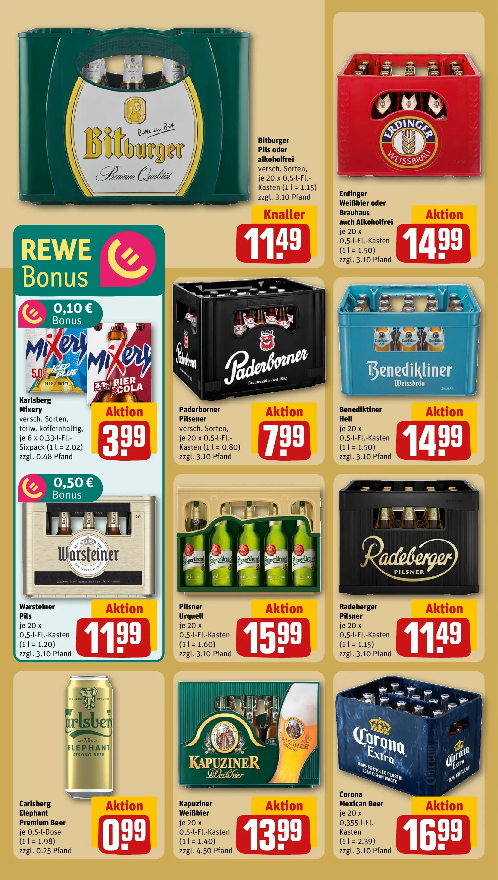 REWE Prospekt ab 22.02.2026 zum Blättern » Angebote | Seite: 17 | Produkte: Bitburger, Carlsberg, Benediktiner hell, Radeberger pilsner