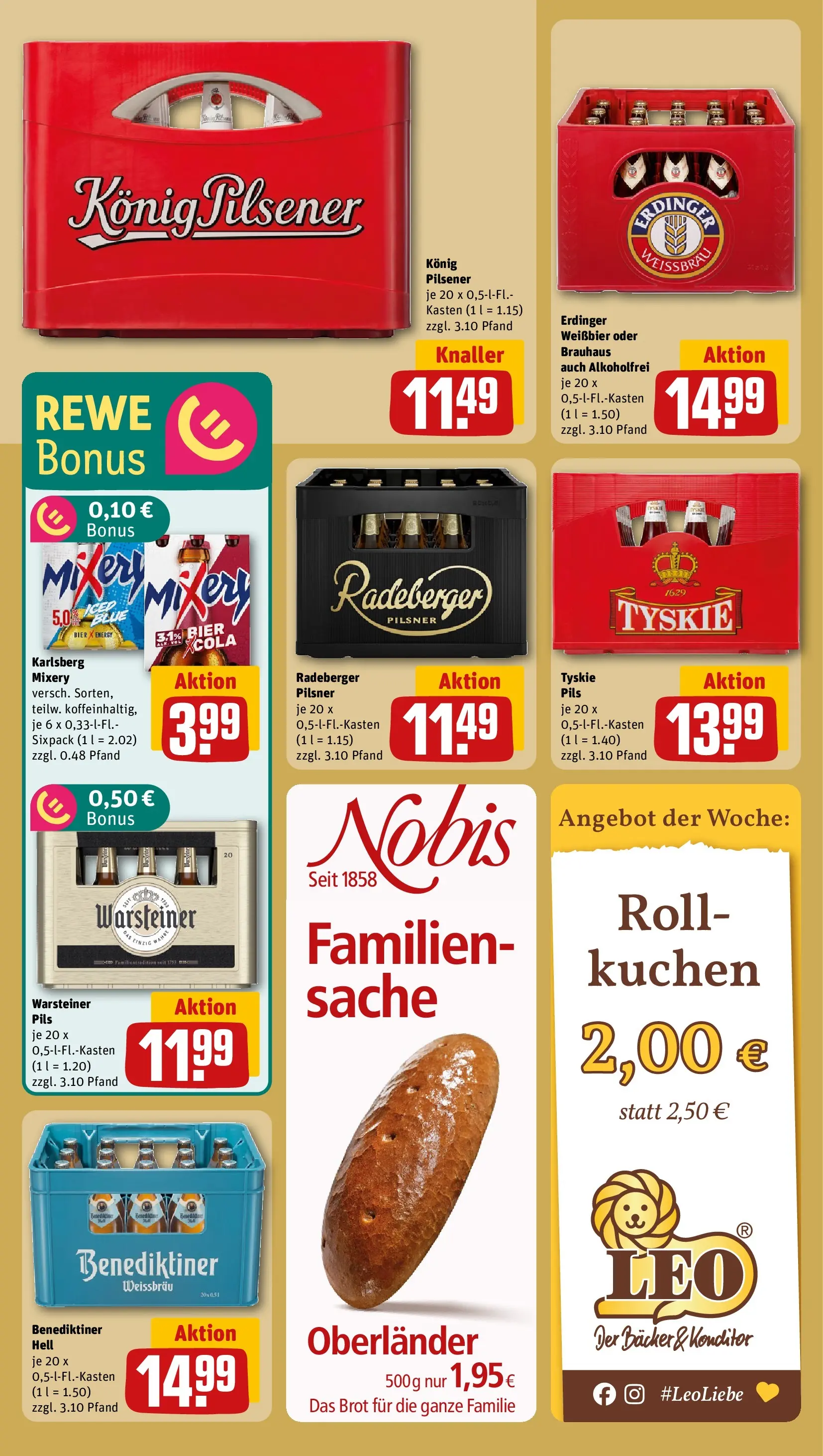 REWE Prospekt ab 22.02.2026 zum Blättern » Angebote | Seite: 17 | Produkte: Bier, Mixery, Kuchen, Radeberger pilsner