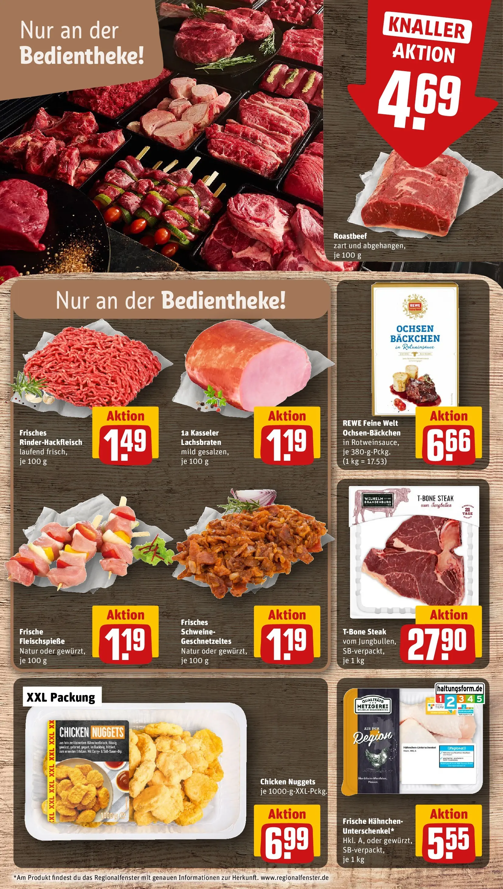 REWE Prospekt ab 22.02.2026 zum Blättern » Angebote | Seite: 8 | Produkte: Hahnchen, Roastbeef, Steak