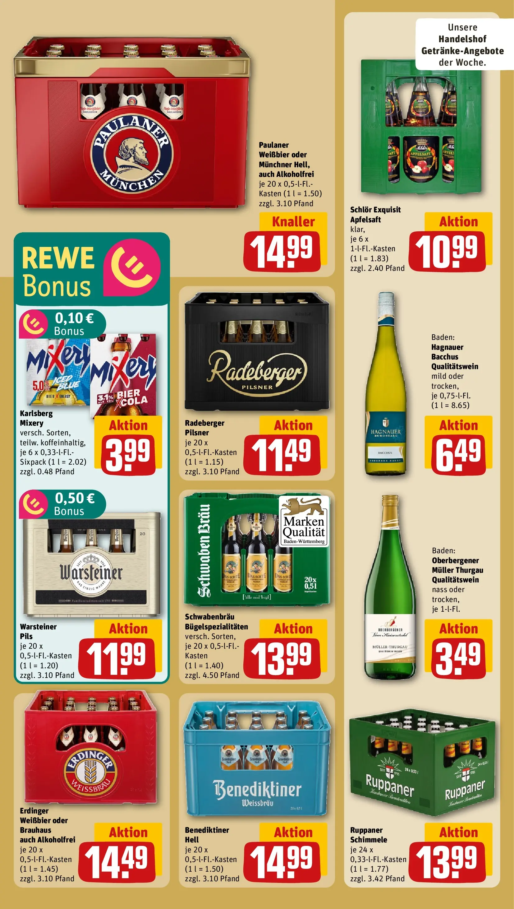 REWE Prospekt ab 22.02.2026 zum Blättern » Angebote | Seite: 17 | Produkte: Erdinger, Weißbier, Äpfel, Benediktiner hell