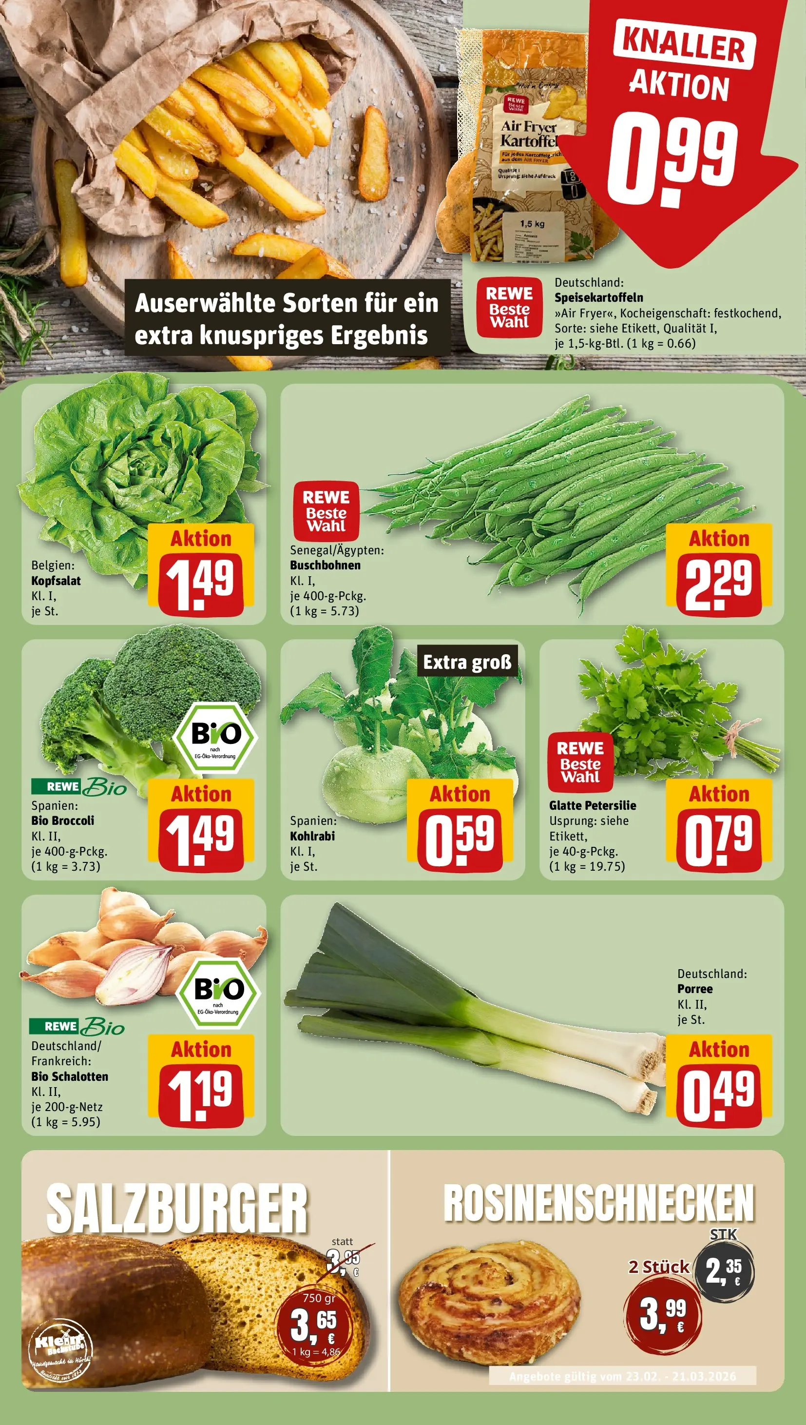REWE Prospekt ab 22.02.2026 zum Blättern » Angebote | Seite: 7 | Produkte: Kohlrabi, Kartoffeln, Petersilie