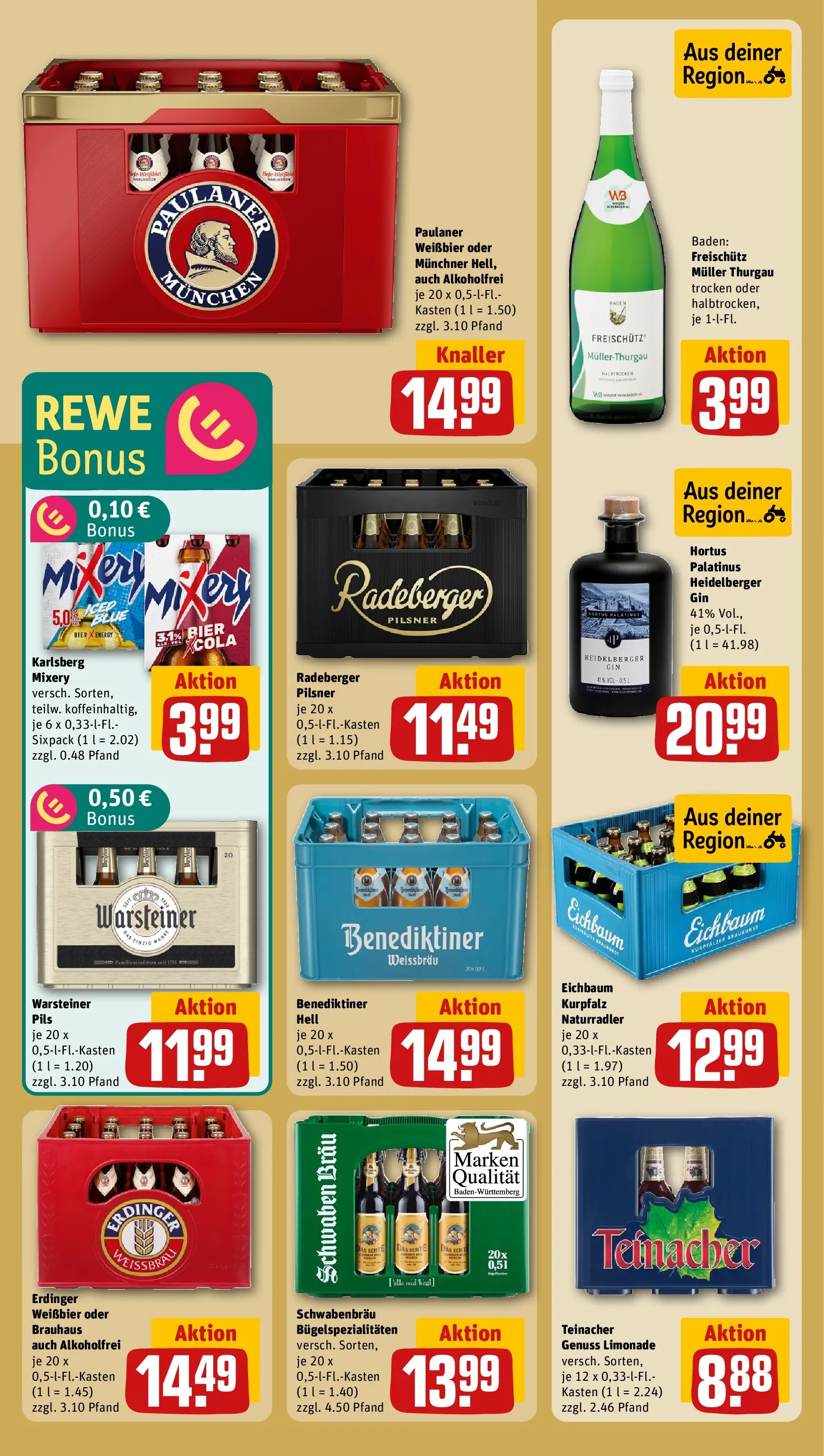 REWE Prospekt ab 22.02.2026 zum Blättern » Angebote | Seite: 17 | Produkte: Limonade, Radler, Warsteiner, Paulaner