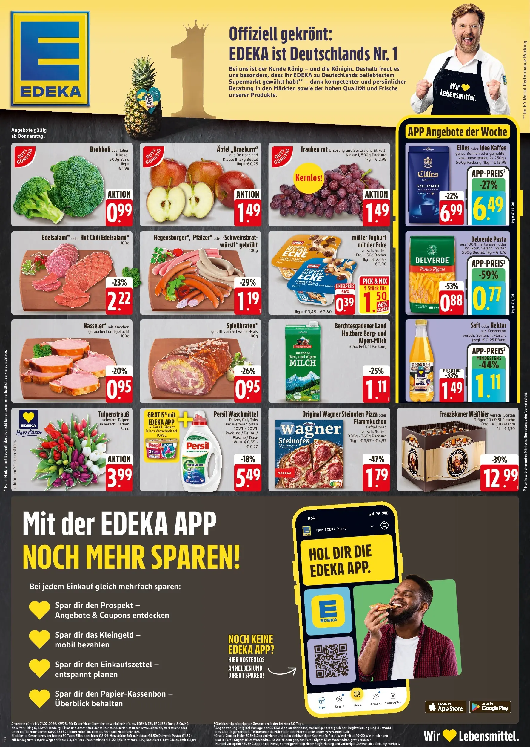 Edeka prospekt Vohburg	 (ab 18.02.2026) » Angebote Online | Seite: 1 | Produkte: Weißbier, Wagner pizza, Pizza, Persil