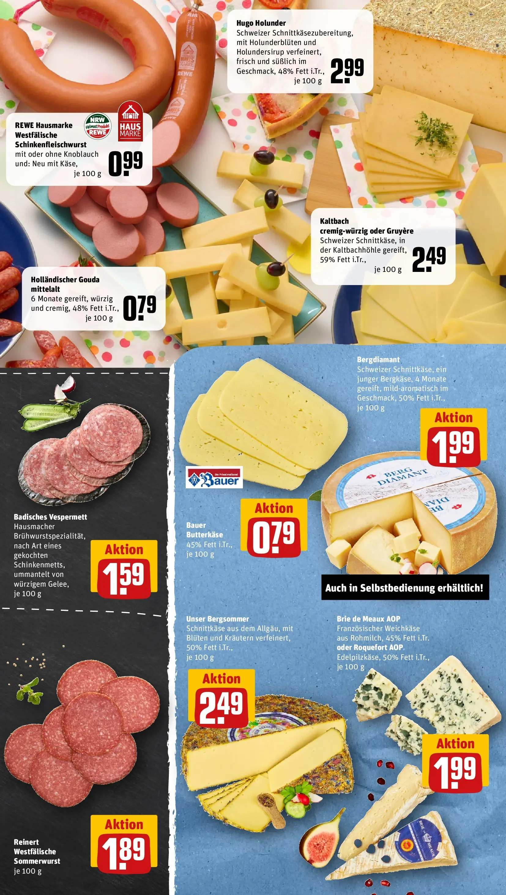 REWE Prospekt ab 22.02.2026 zum Blättern » Angebote | Seite: 11 | Produkte: Käse, Gouda, Knoblauch, Hugo