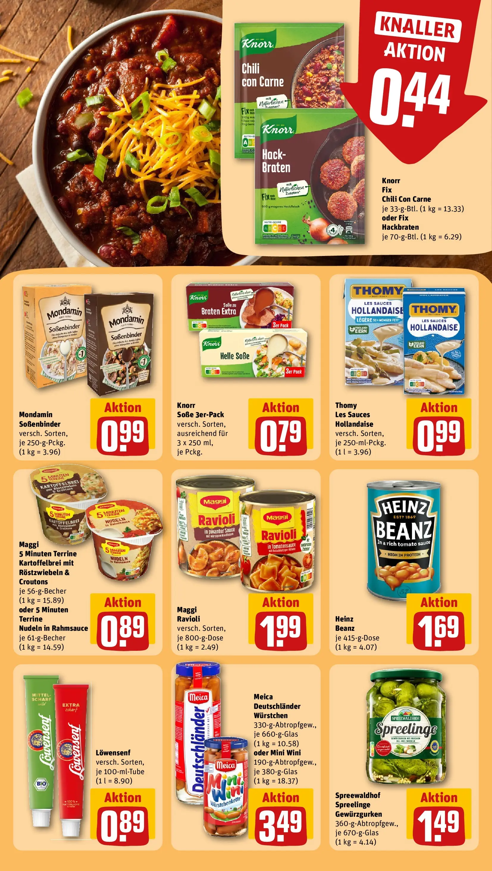 REWE Prospekt ab 22.02.2026 zum Blättern » Angebote | Seite: 24 | Produkte: Knorr fix, Maggi, Meica, Soße