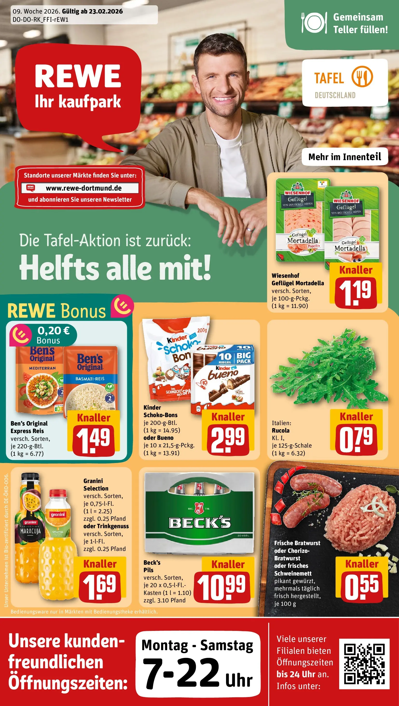 REWE Prospekt ab 22.02.2026 zum Blättern » Angebote | Seite: 1