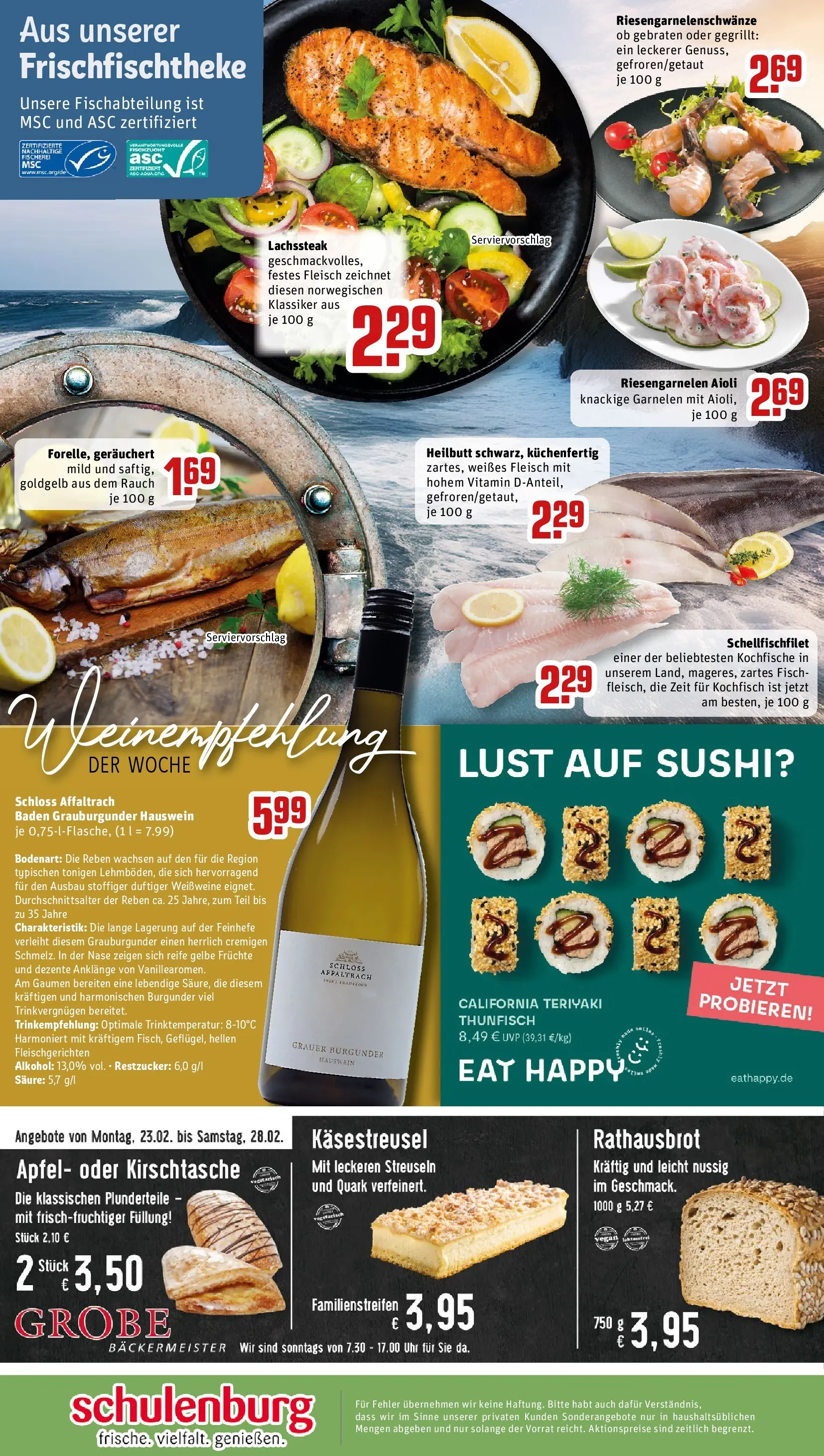 REWE Prospekt ab 22.02.2026 zum Blättern » Angebote | Seite: 28 | Produkte: Äpfel, Garnelen, Fisch, Fleisch